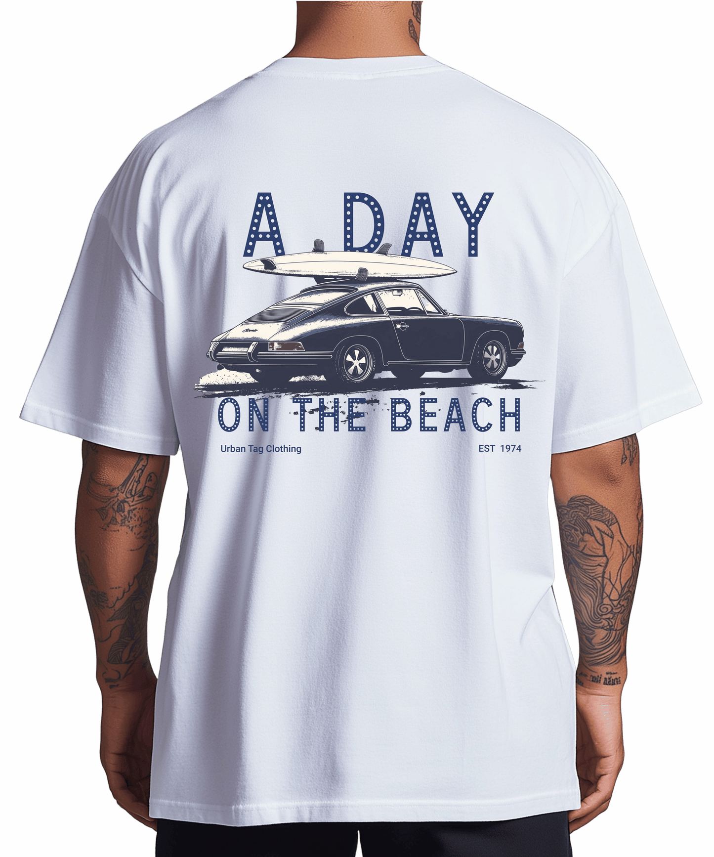 Urban Tag Oversized T-Shirt – "A Day on the Beach"