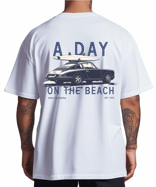 Urban Tag Oversized T-Shirt – "A Day on the Beach"