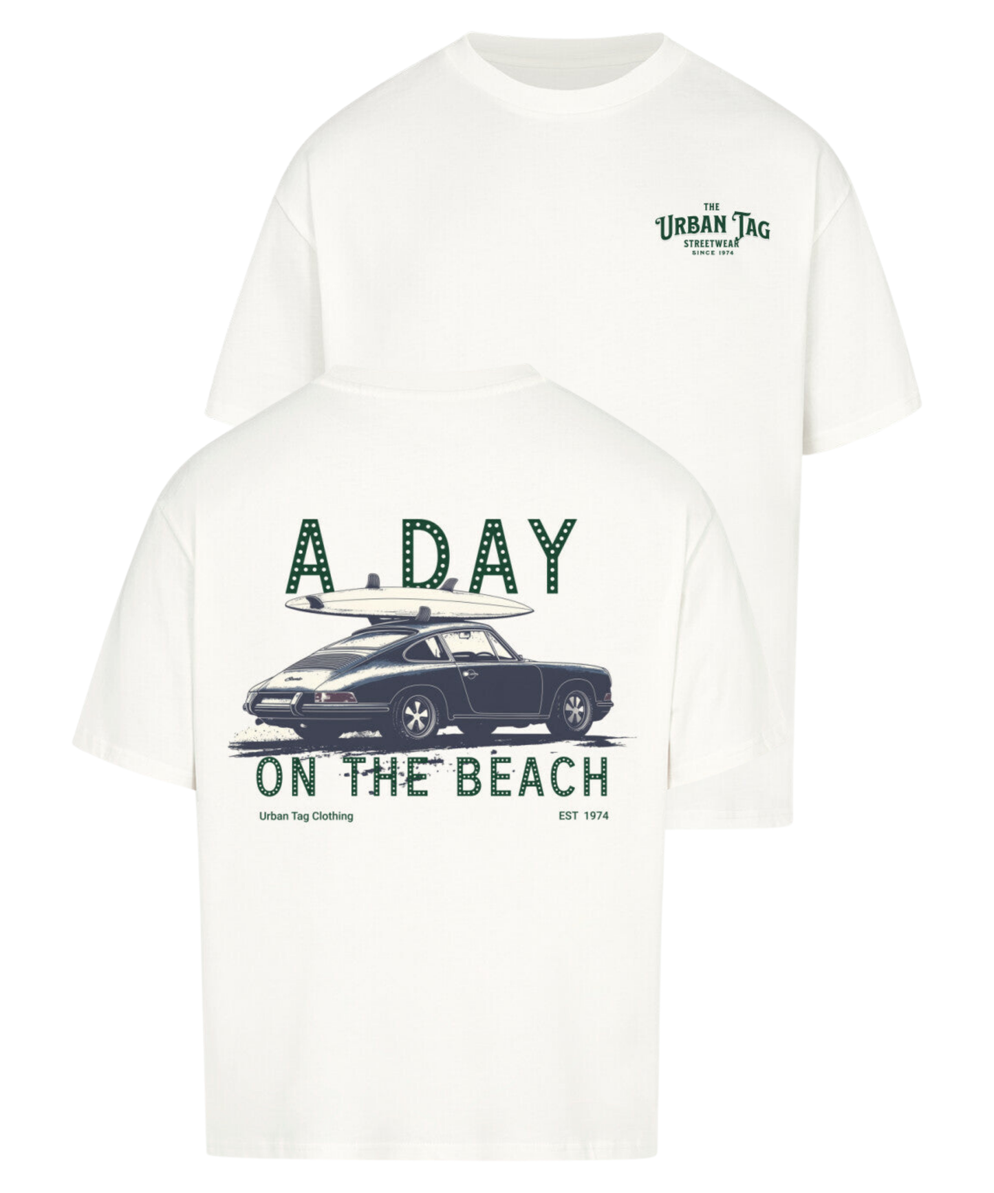 Urban Tag Oversized T-Shirt – "A Day on the Beach"