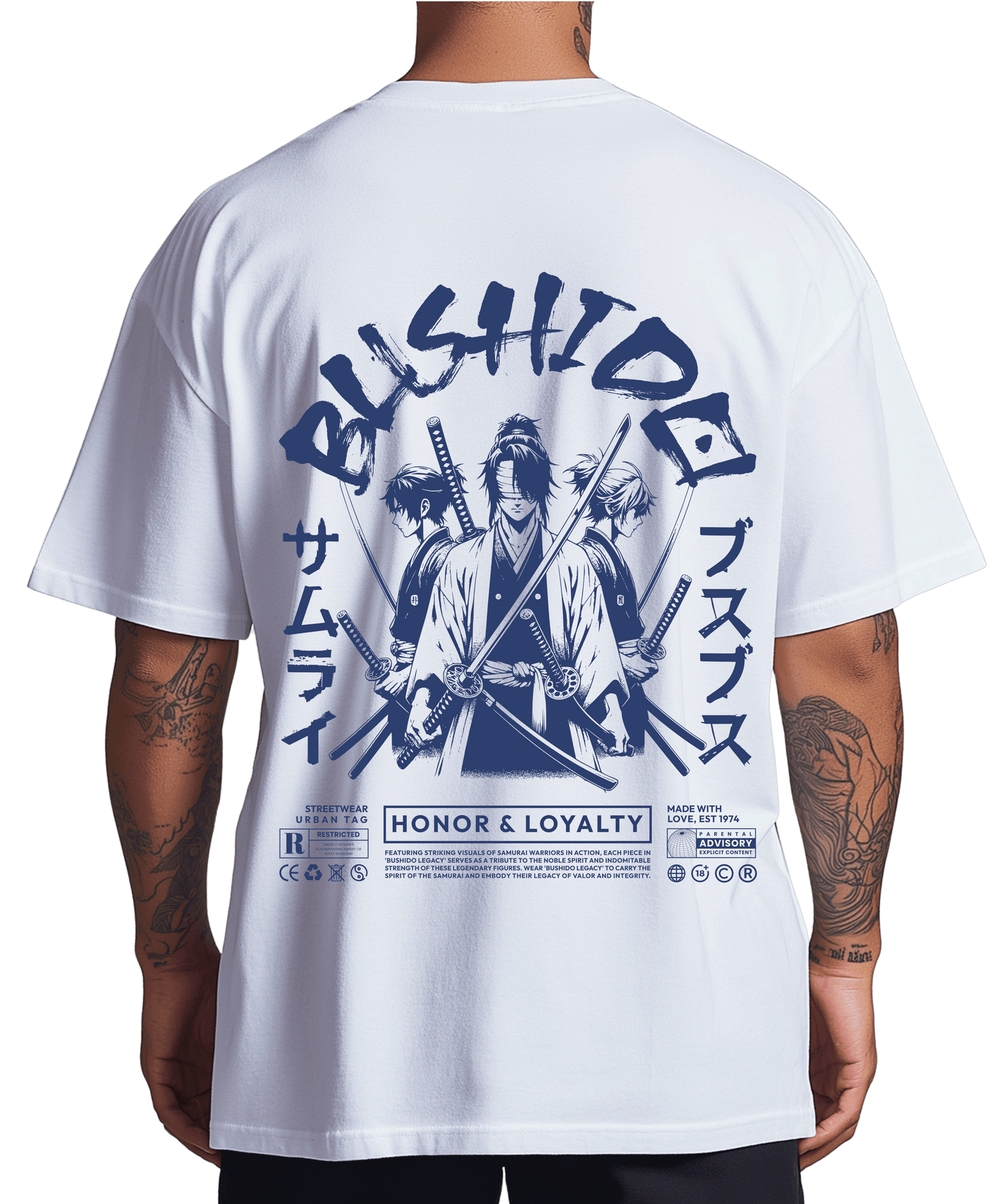 Urban Tag Oversized T-Shirt – "Bushido Samurai"