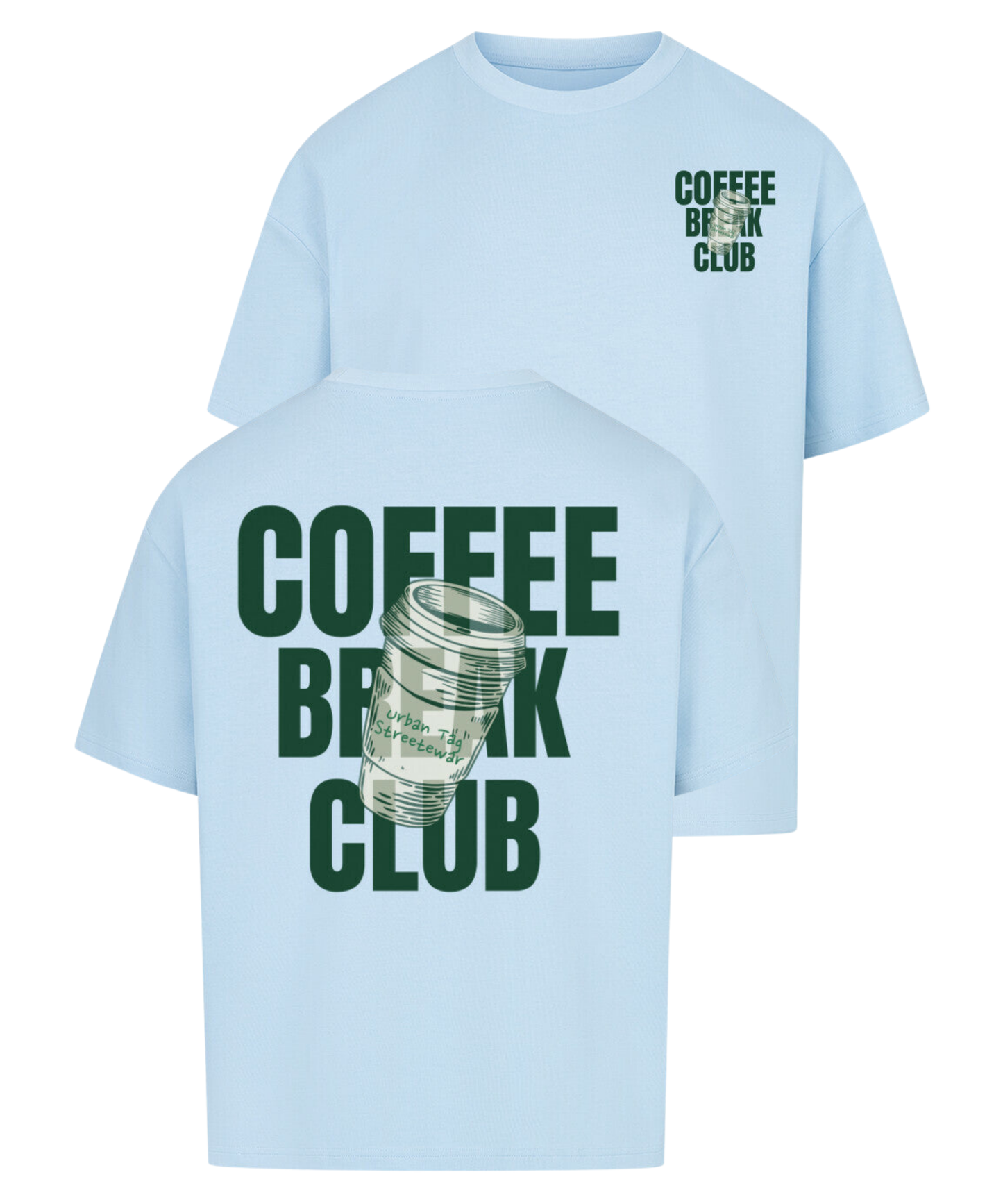Urban Tag Oversized T-Shirt – "Coffee Break"