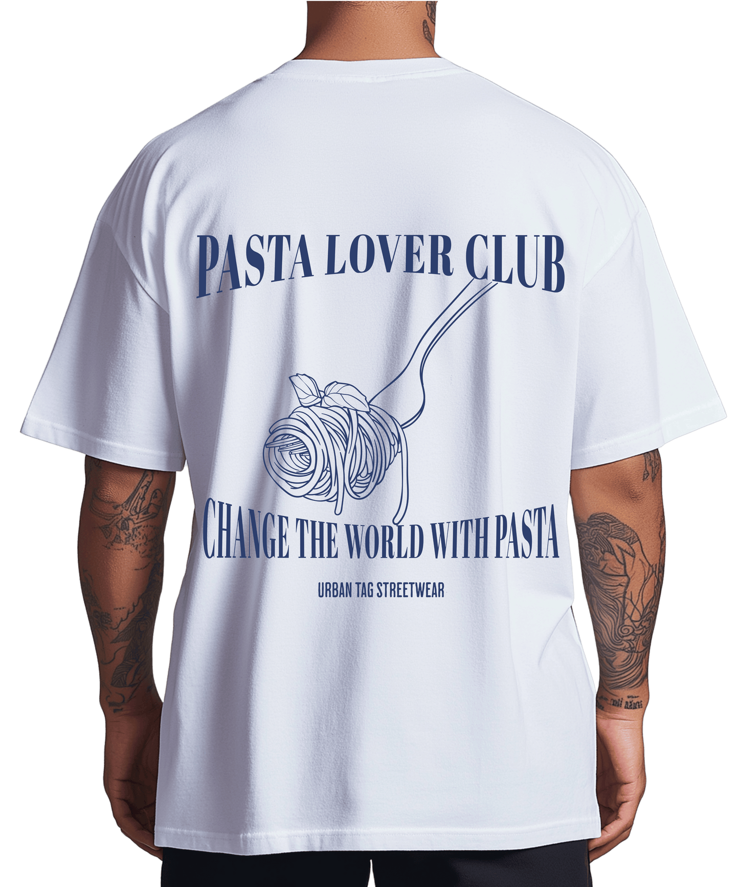 Urban Tag Oversized T-Shirt – "Pasta Lover Club"