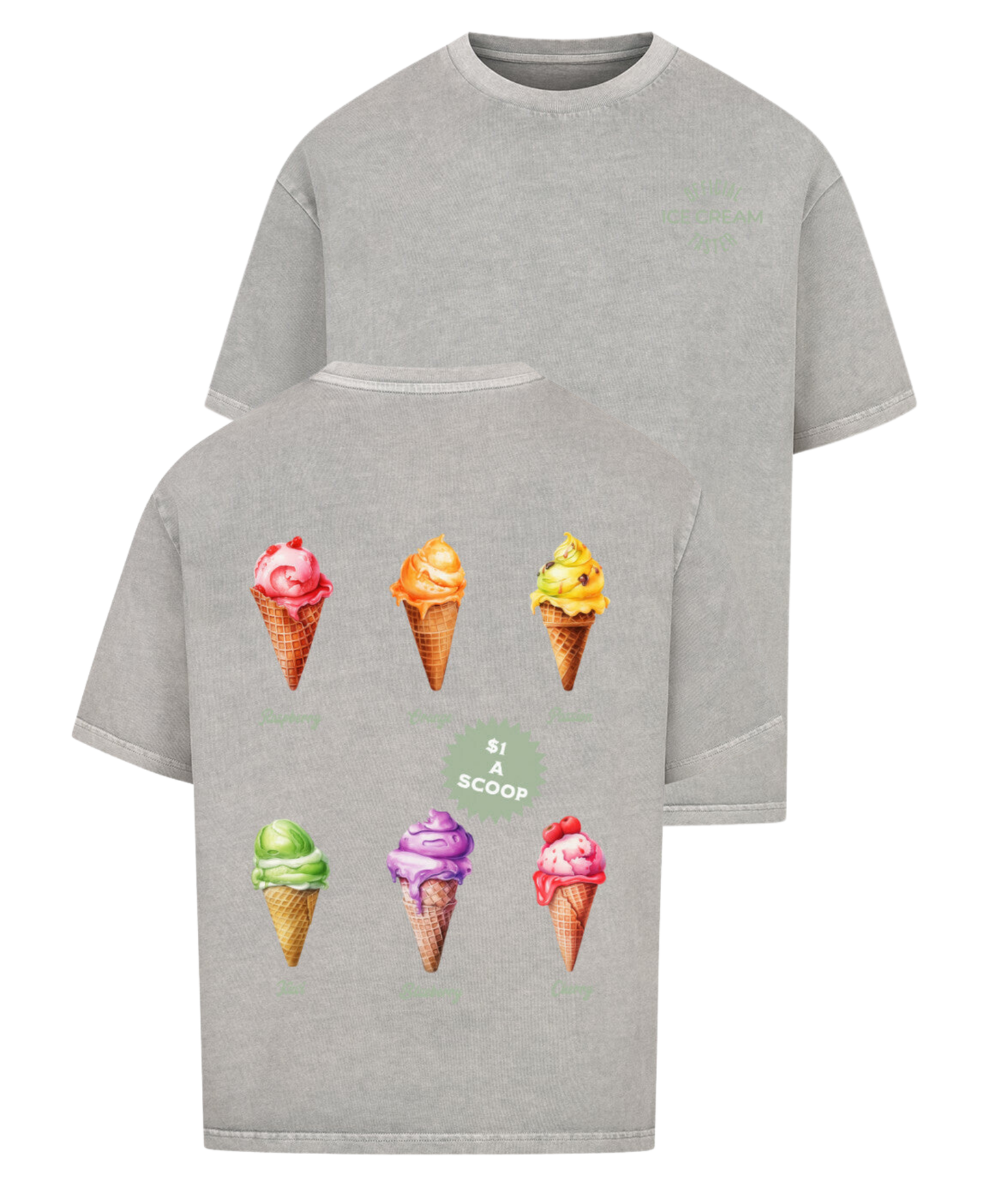 Urban Tag Oversized T-Shirt – "Ice Cream Club"