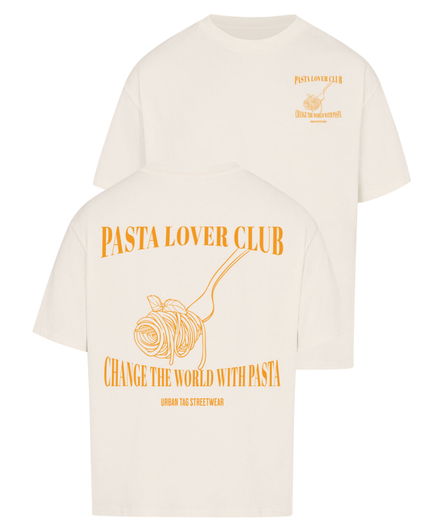 Urban Tag Oversized T-Shirt – "Pasta Lover Club"