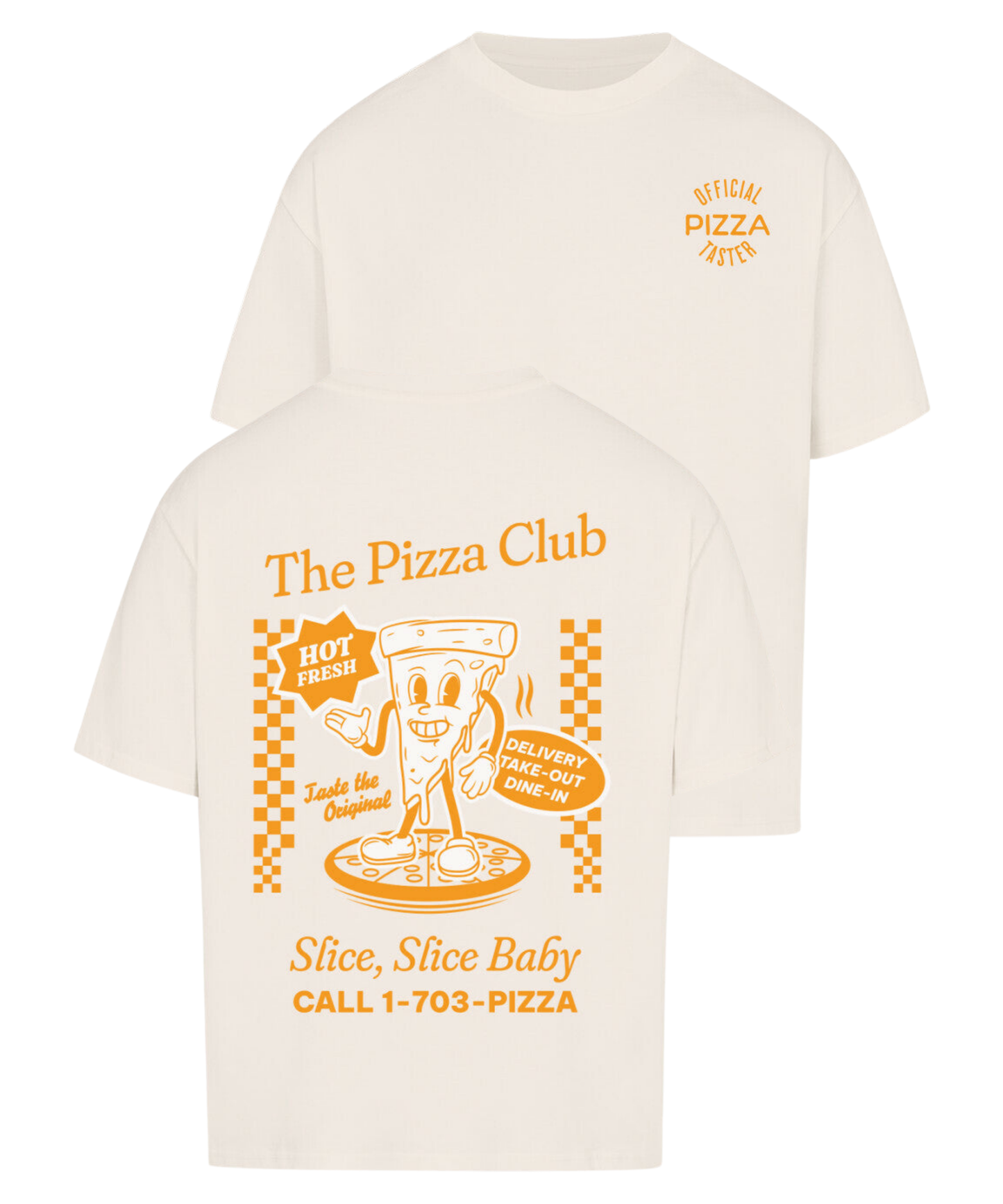 Urban Tag Oversized T-Shirt – "The Pizza Club"