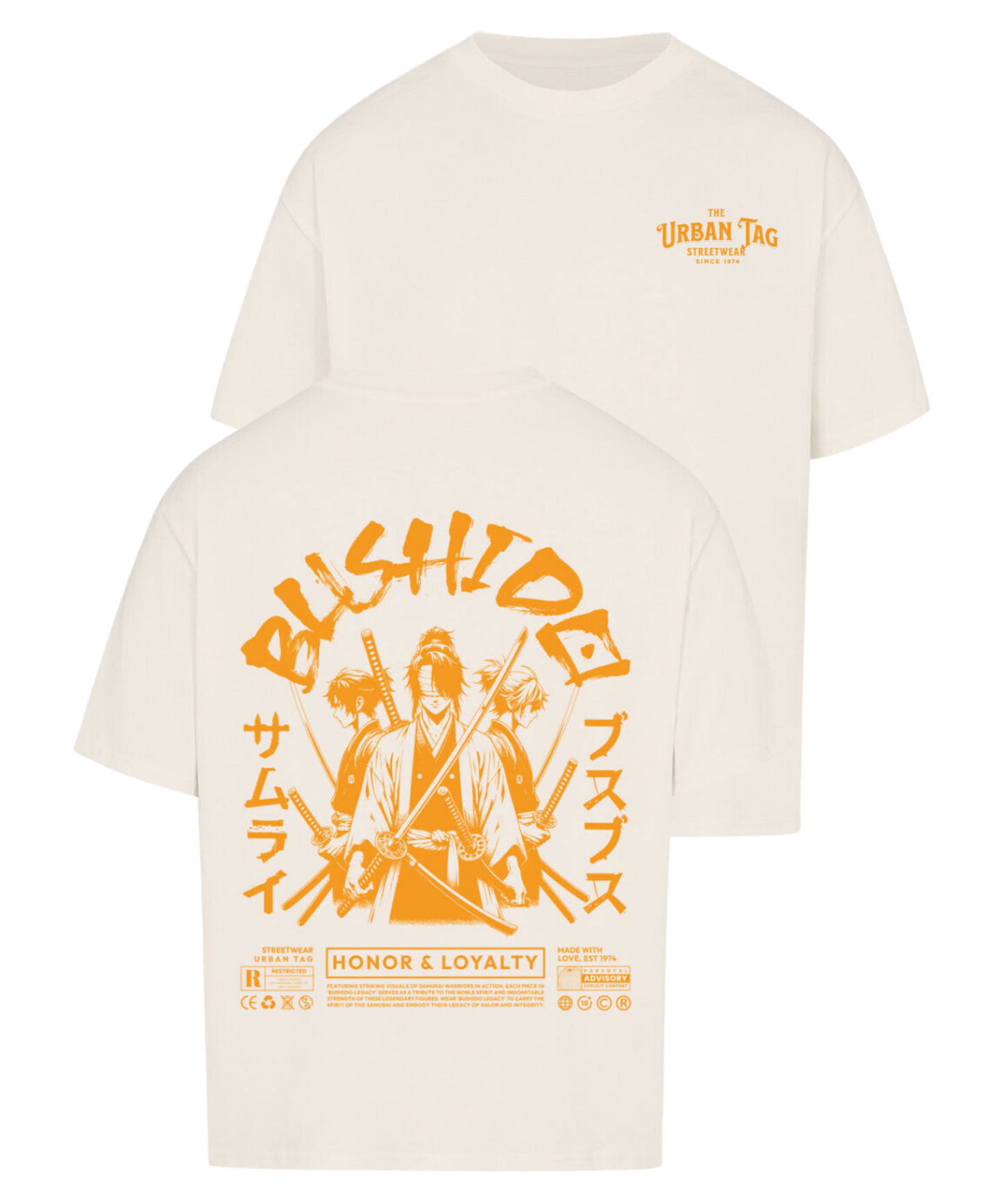 Urban Tag Oversized T-Shirt – "Bushido Samurai"