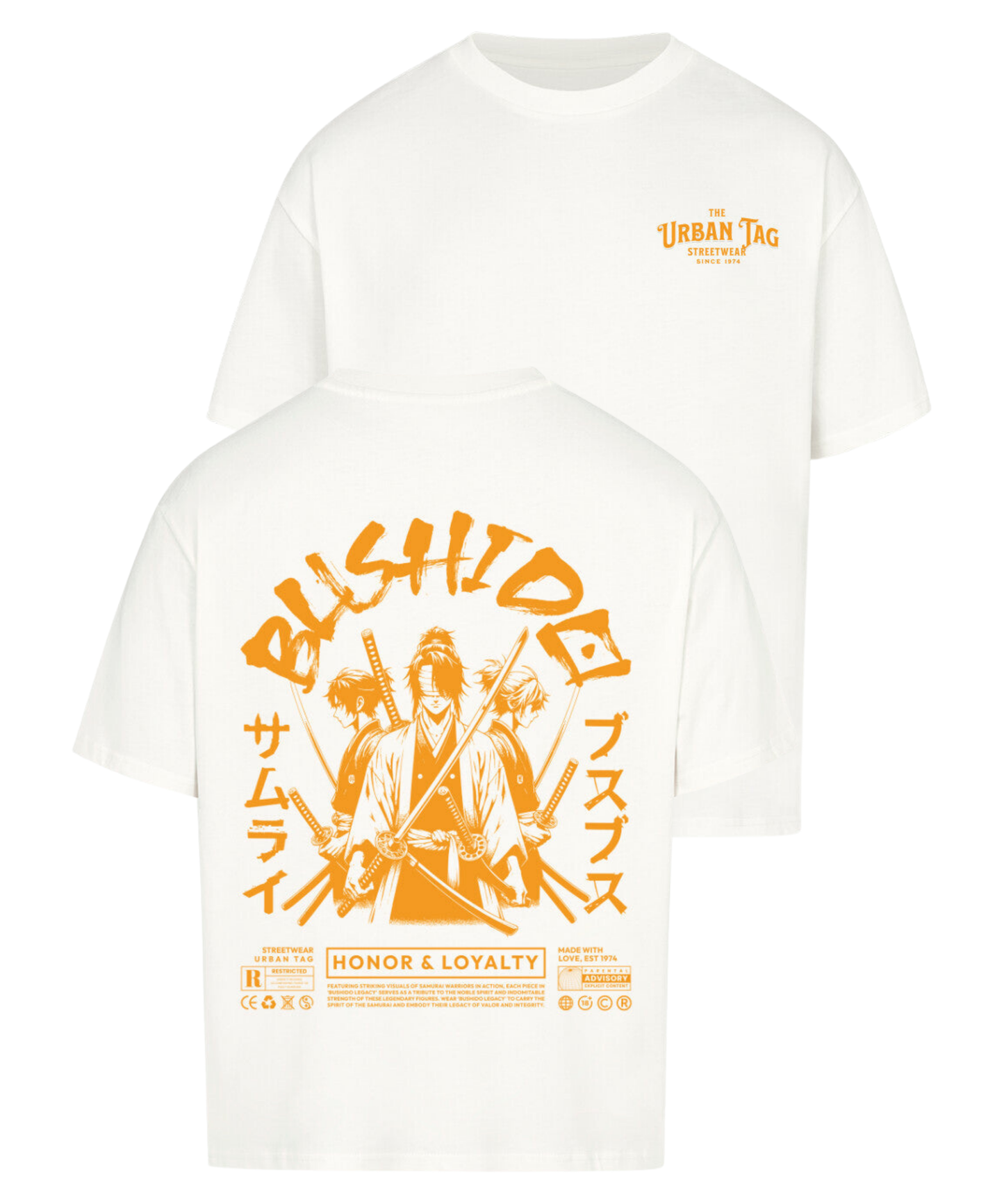 Urban Tag Oversized T-Shirt – "Bushido Samurai"
