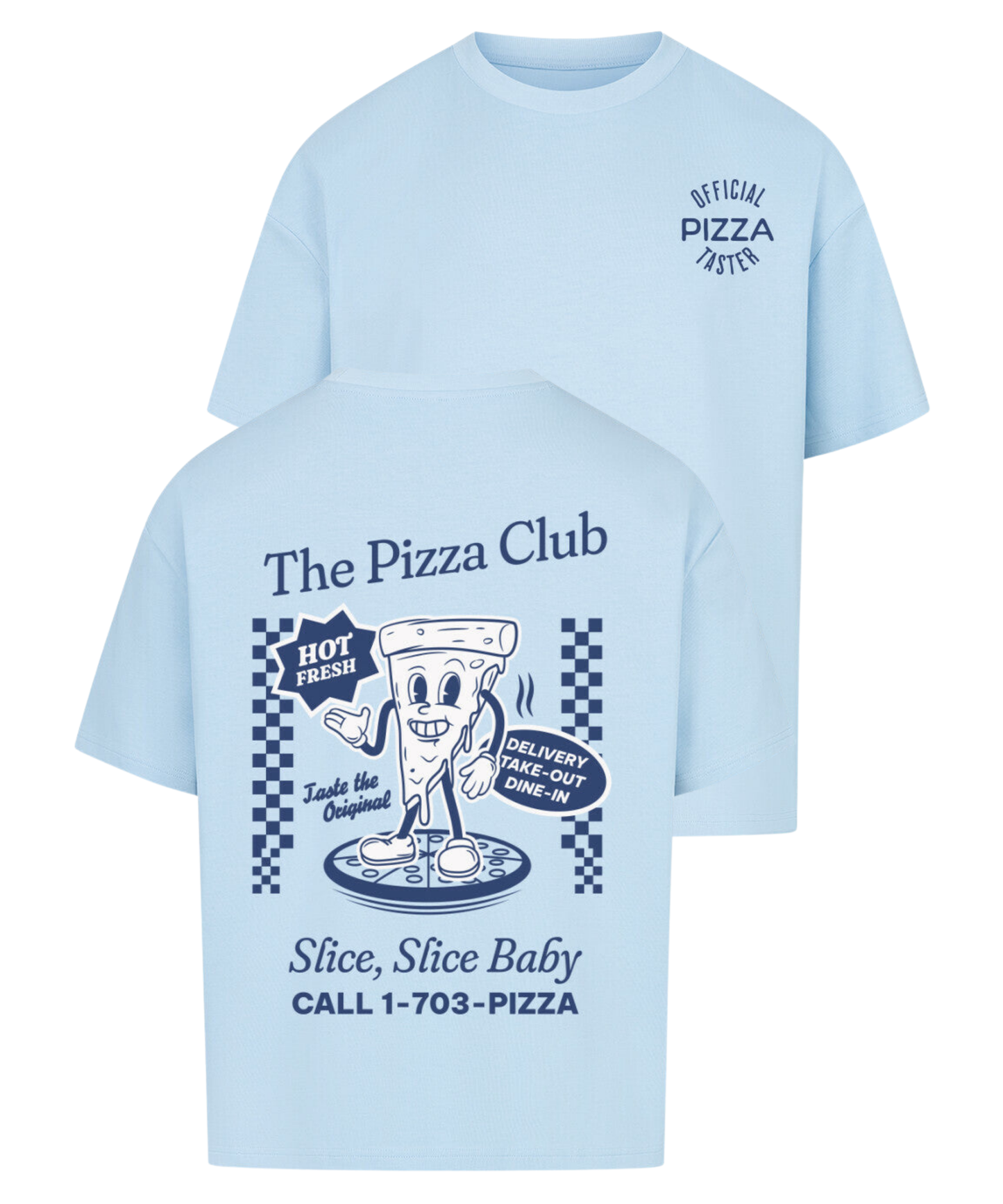 Urban Tag Oversized T-Shirt – "The Pizza Club"