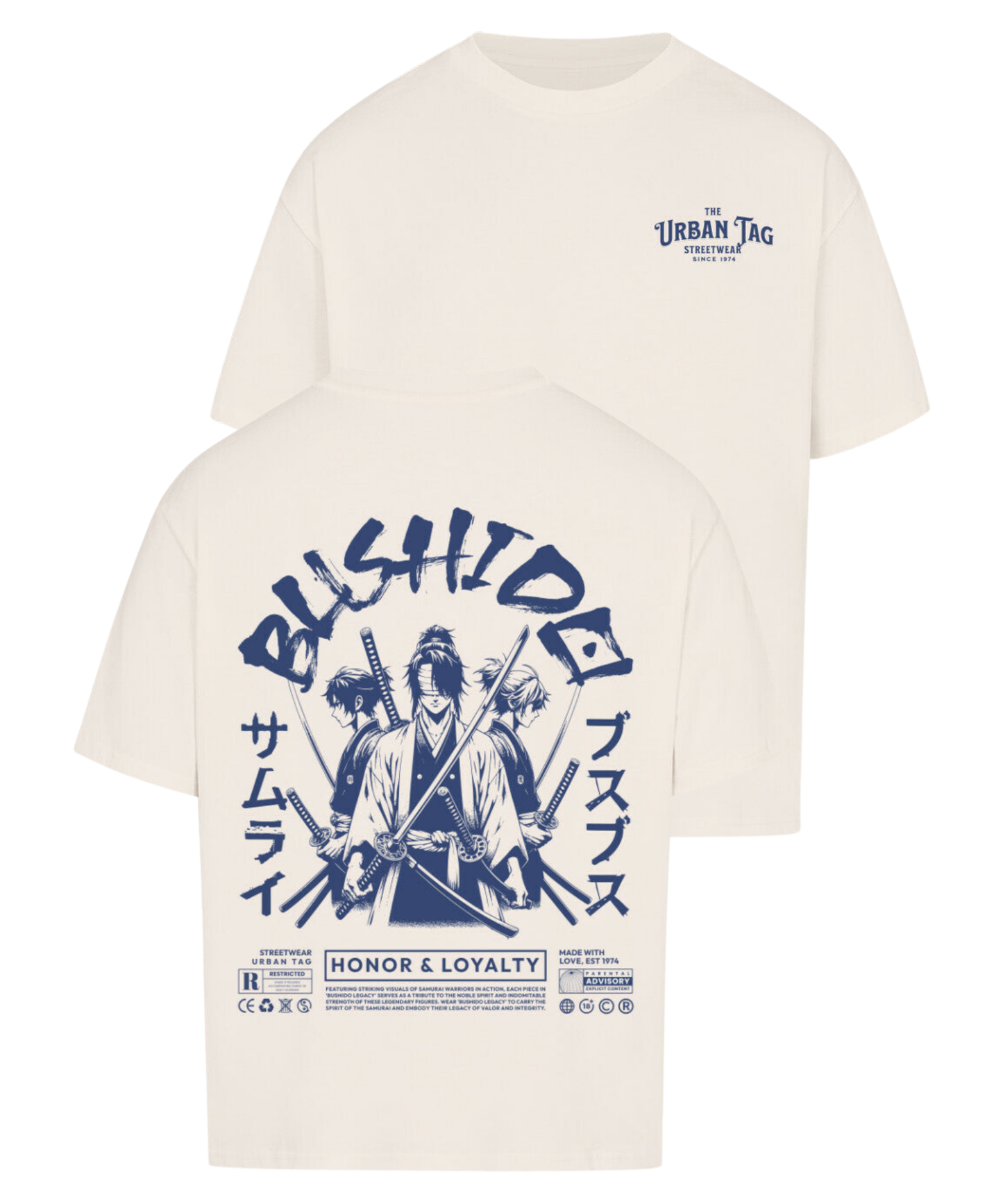 Urban Tag Oversized T-Shirt – "Bushido Samurai"