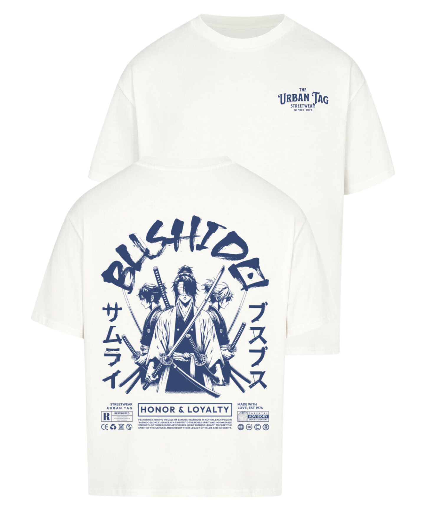 Urban Tag Oversized T-Shirt – "Bushido Samurai"
