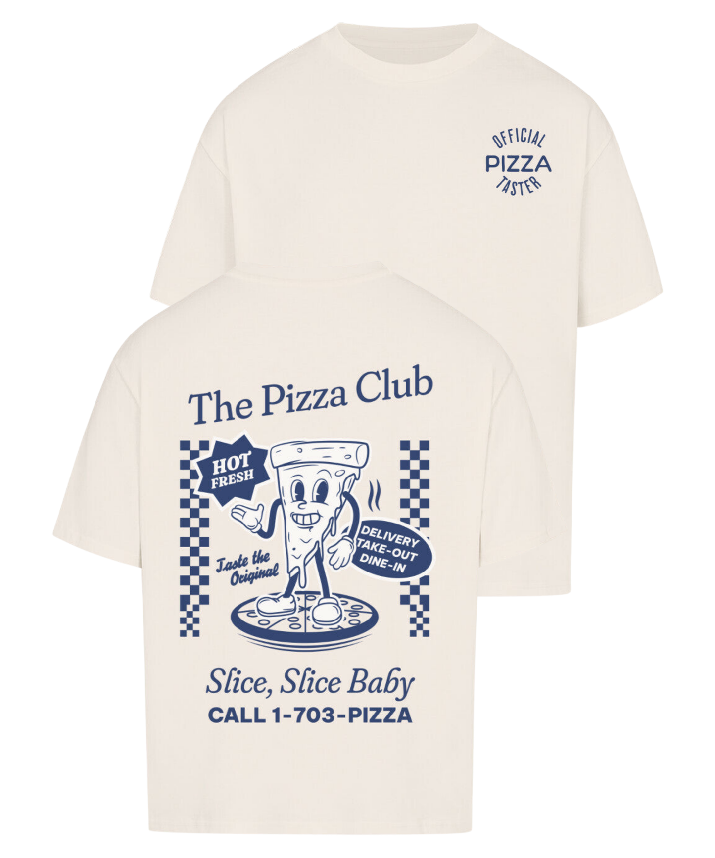Urban Tag Oversized T-Shirt – "The Pizza Club"