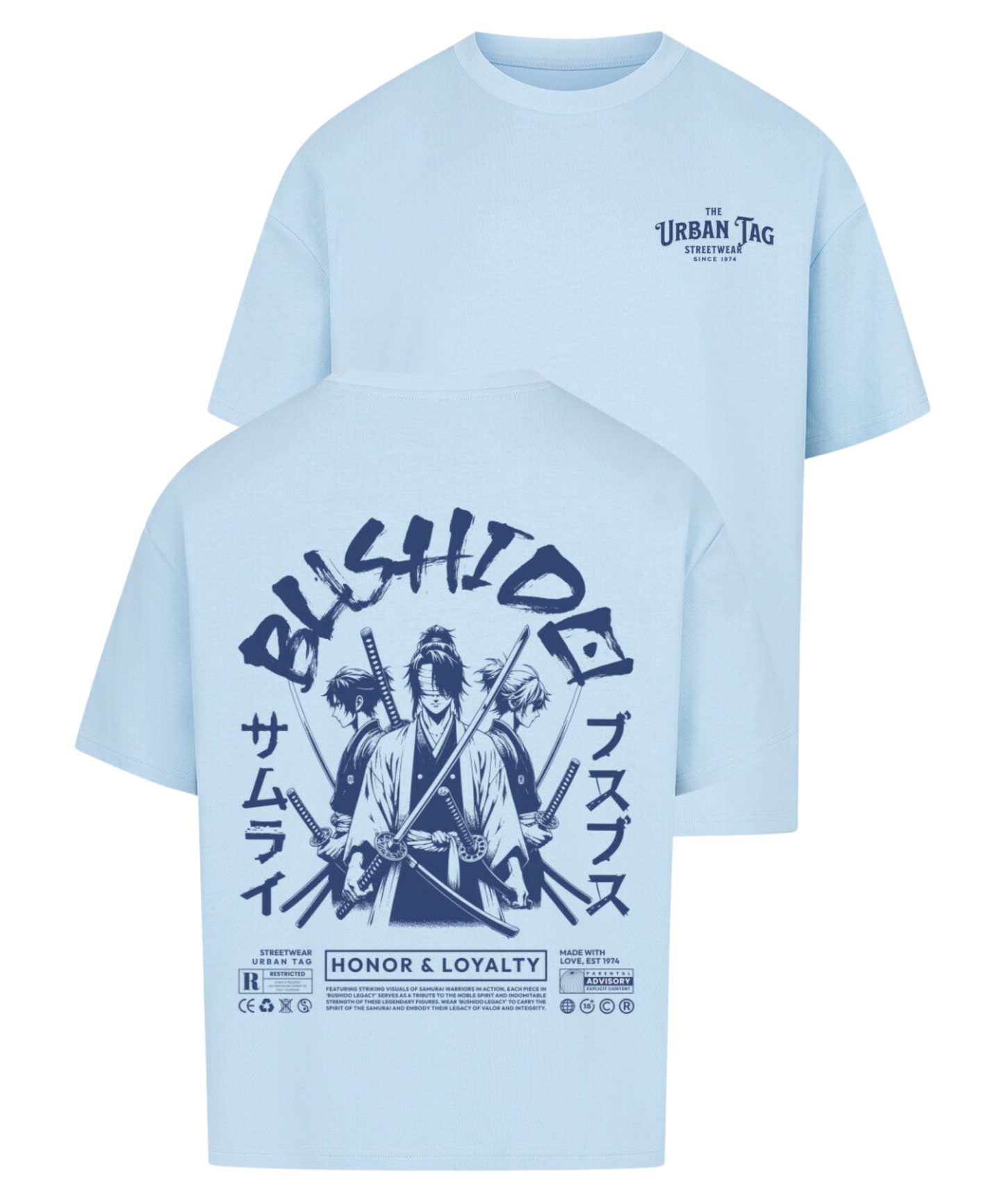 Urban Tag Oversized T-Shirt – "Bushido Samurai"