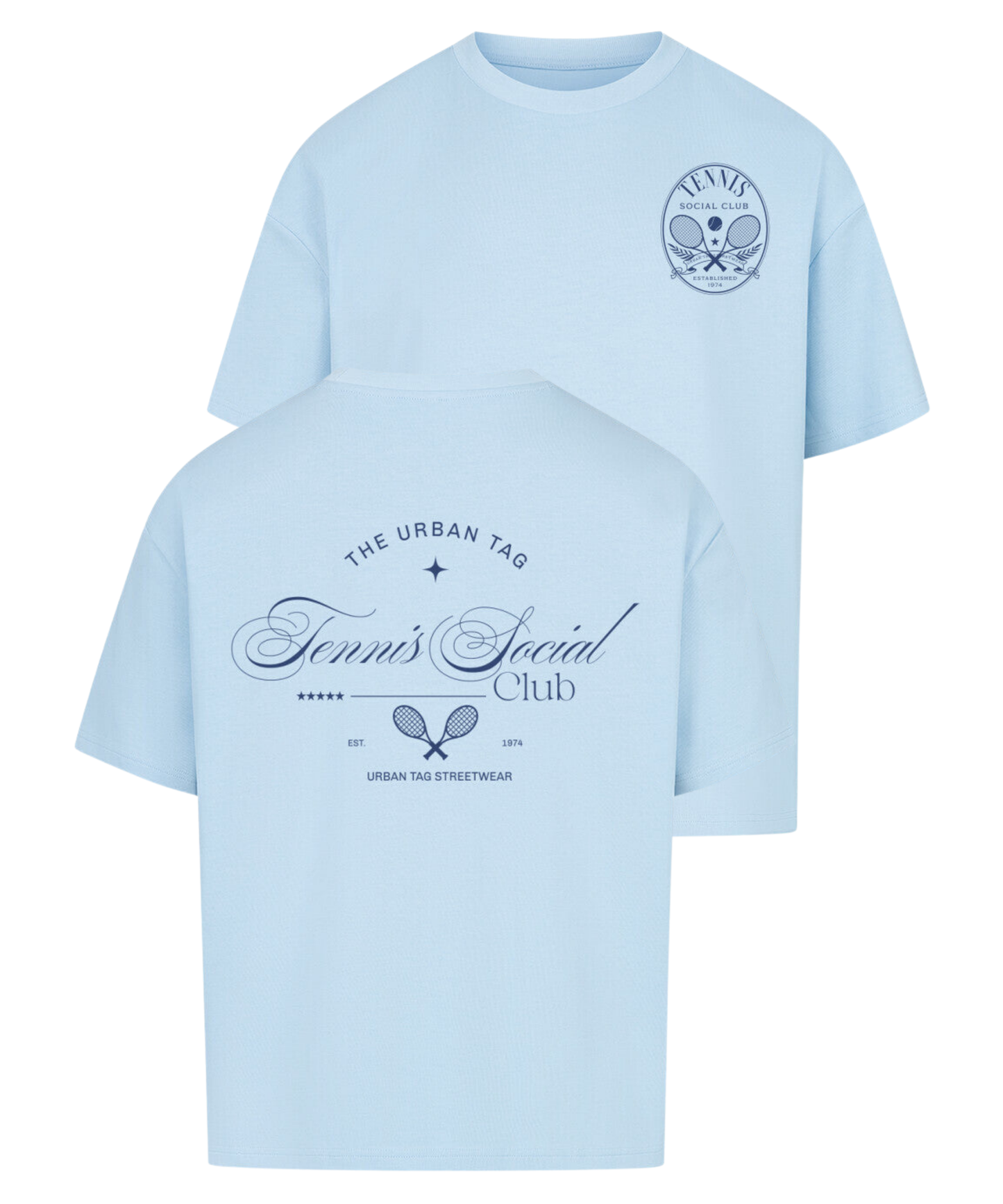 Urban Tag Oversized T-Shirt – "Tennis Social Club"