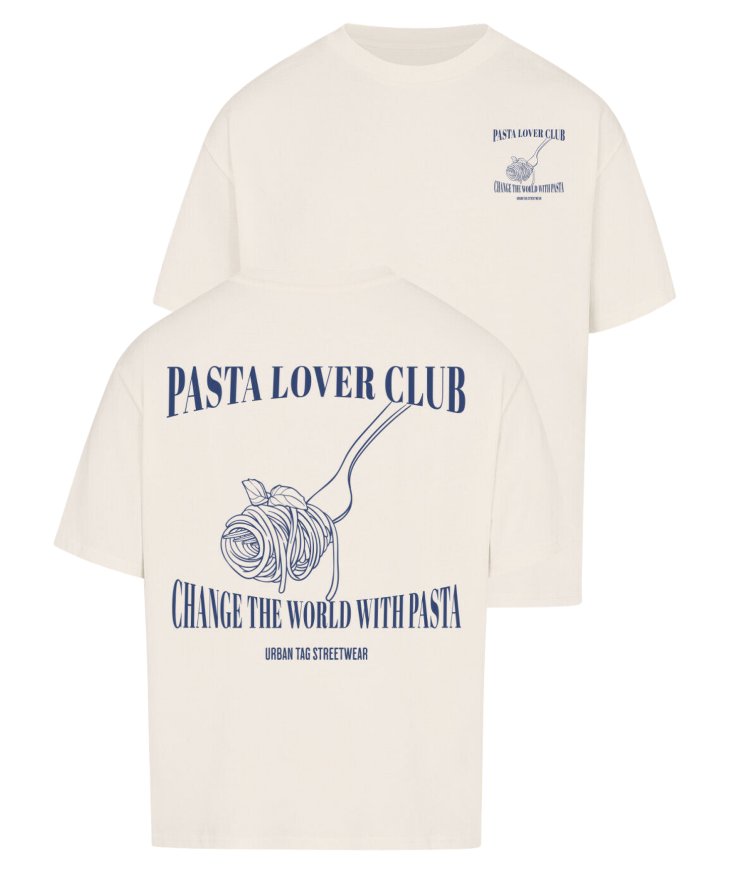 Urban Tag Oversized T-Shirt – "Pasta Lover Club"