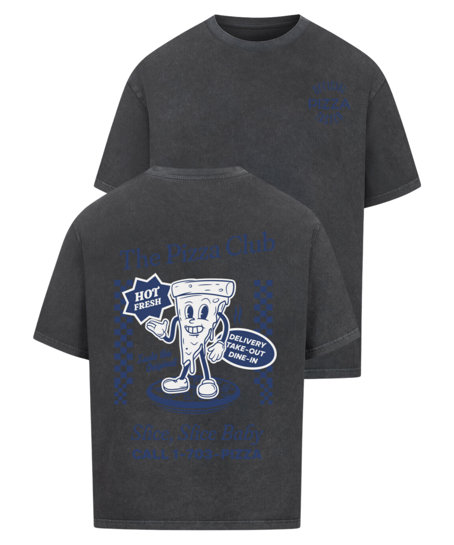 Urban Tag Oversized T-Shirt – "The Pizza Club"