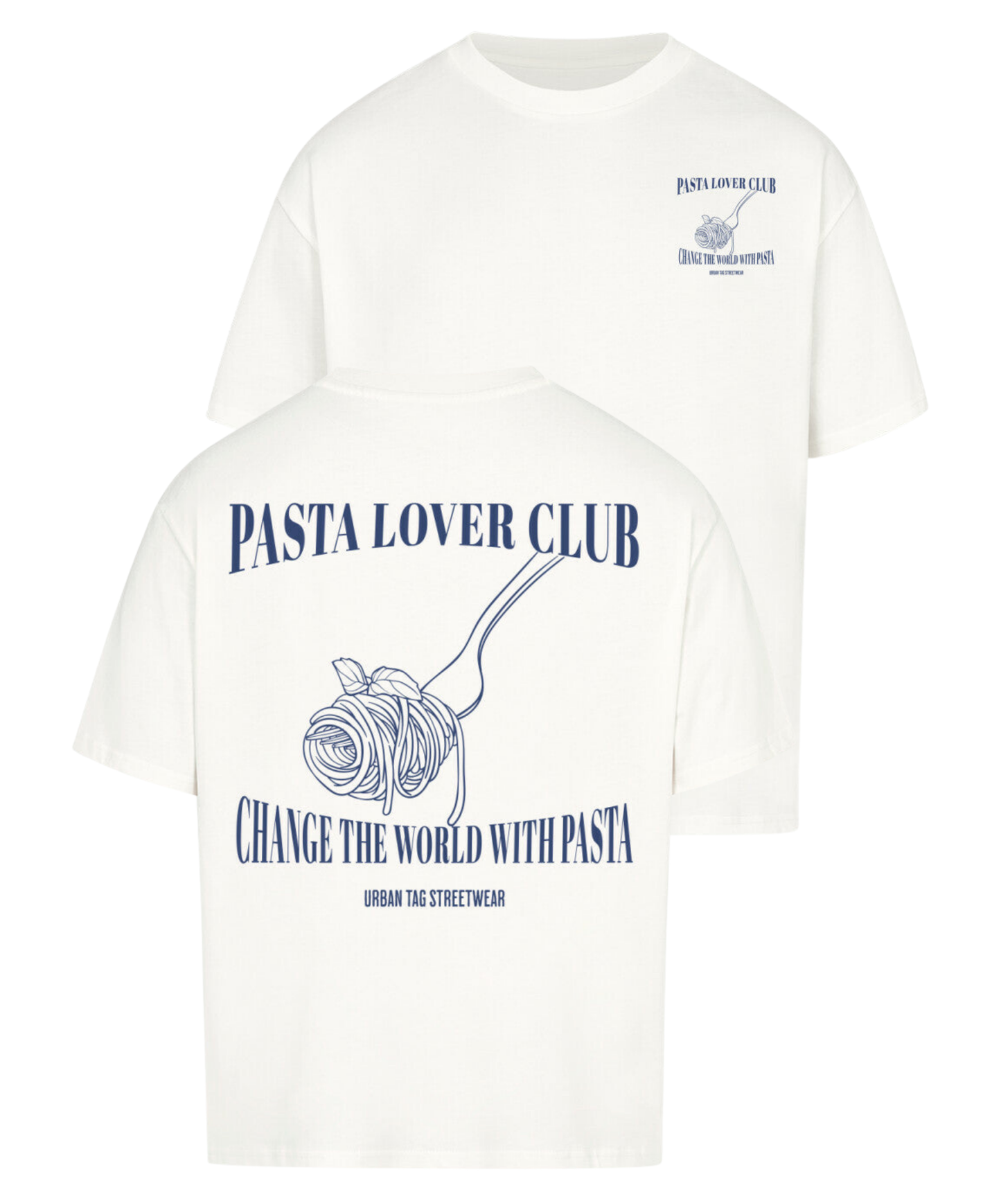 Urban Tag Oversized T-Shirt – "Pasta Lover Club"