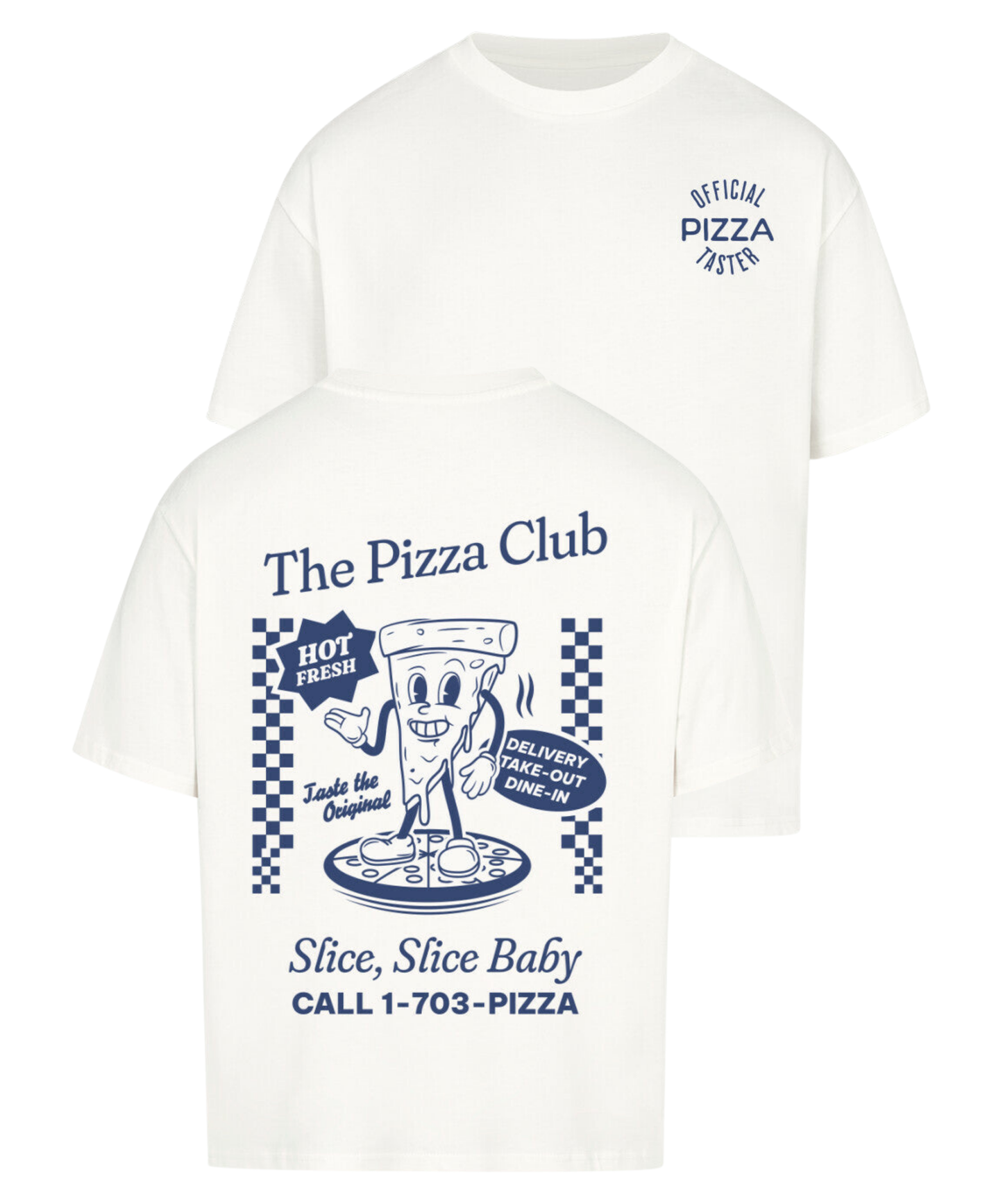 Urban Tag Oversized T-Shirt – "The Pizza Club"