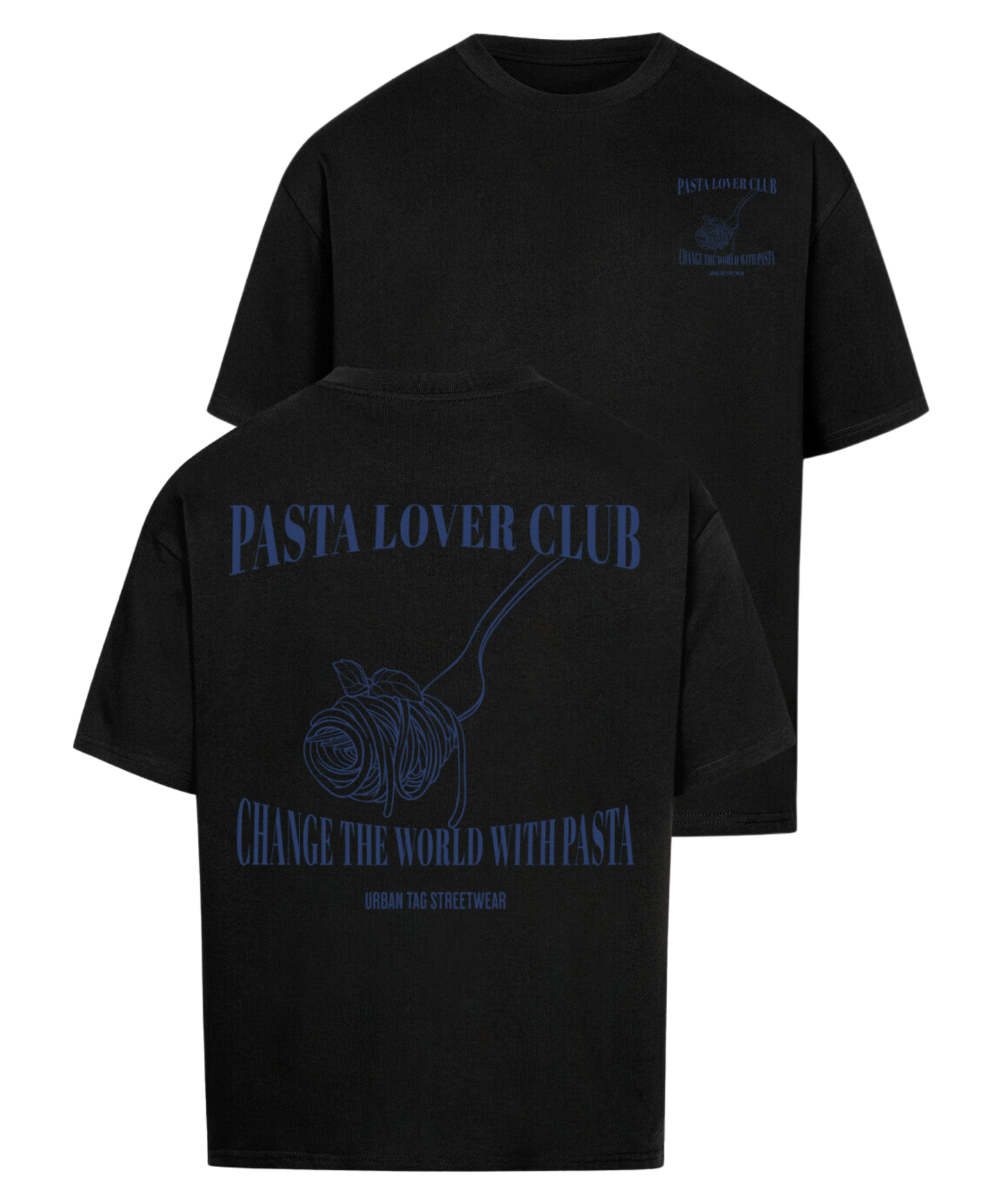Urban Tag Oversized T-Shirt – "Pasta Lover Club"
