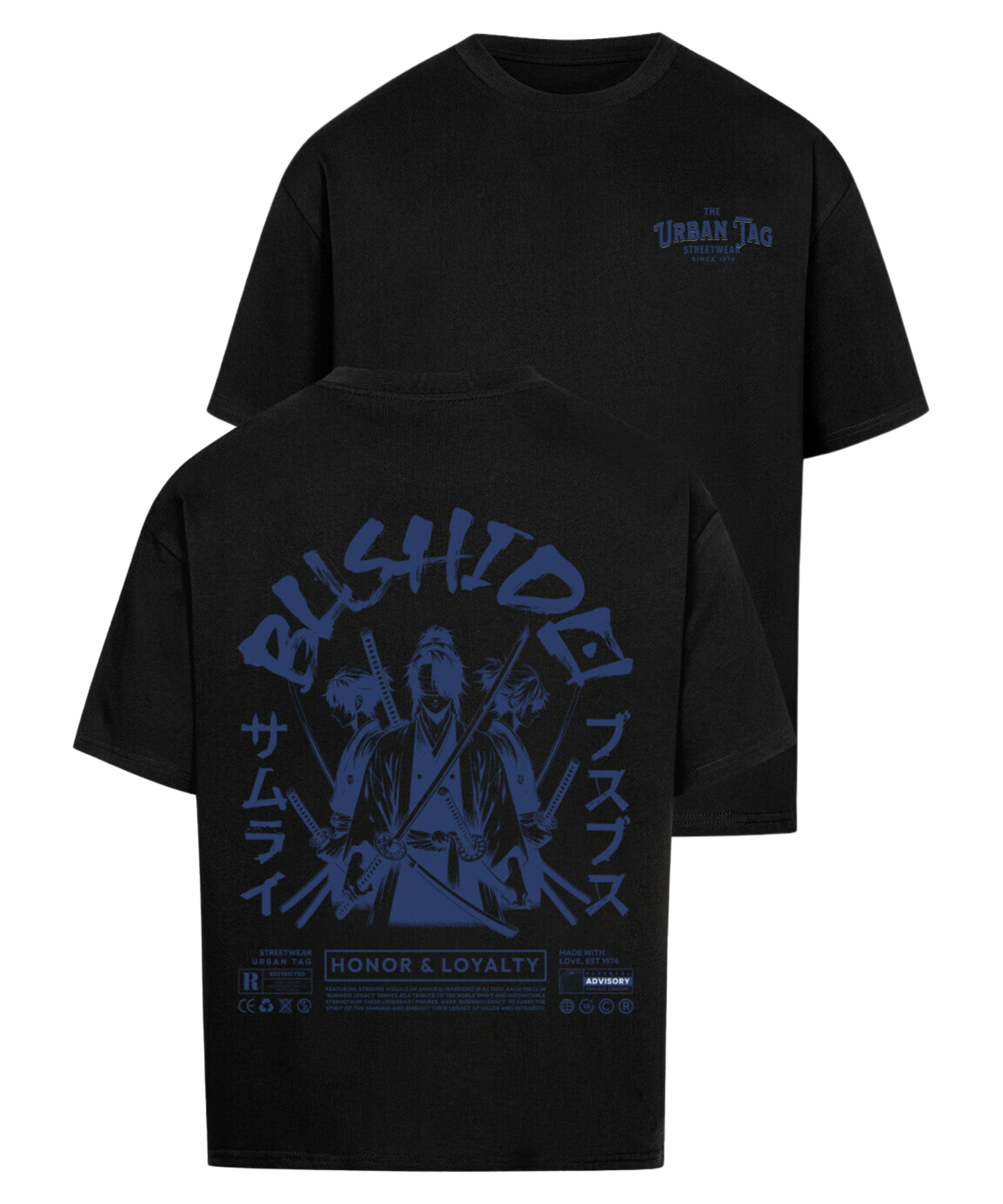 Urban Tag Oversized T-Shirt – "Bushido Samurai"