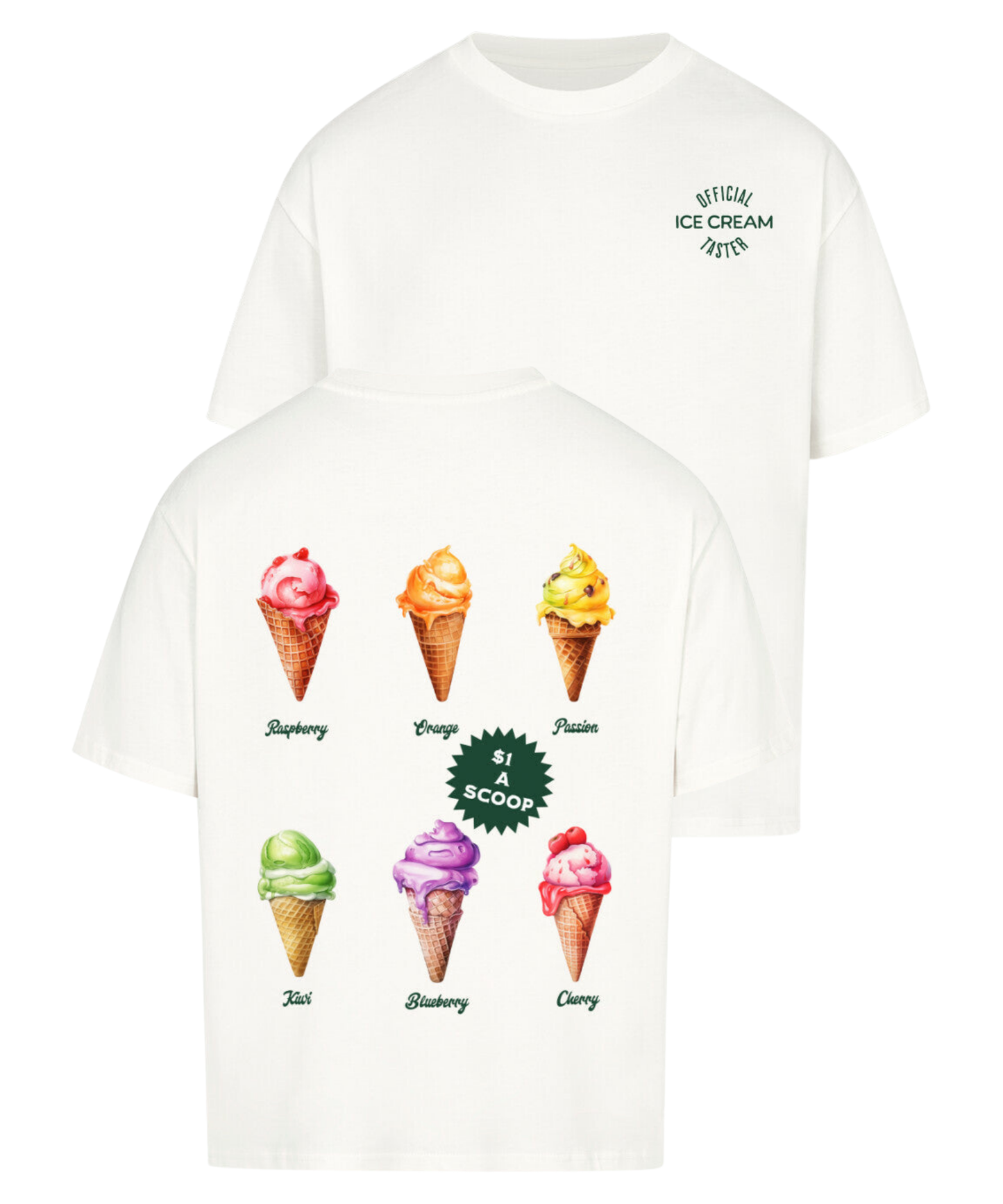 Urban Tag Oversized T-Shirt – "Ice Cream Club"