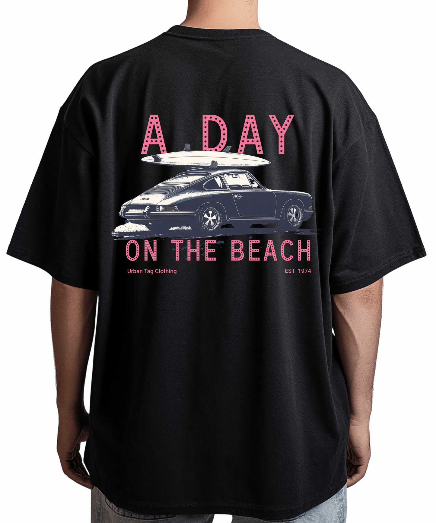 Urban Tag Oversized T-Shirt – "A Day on the Beach"