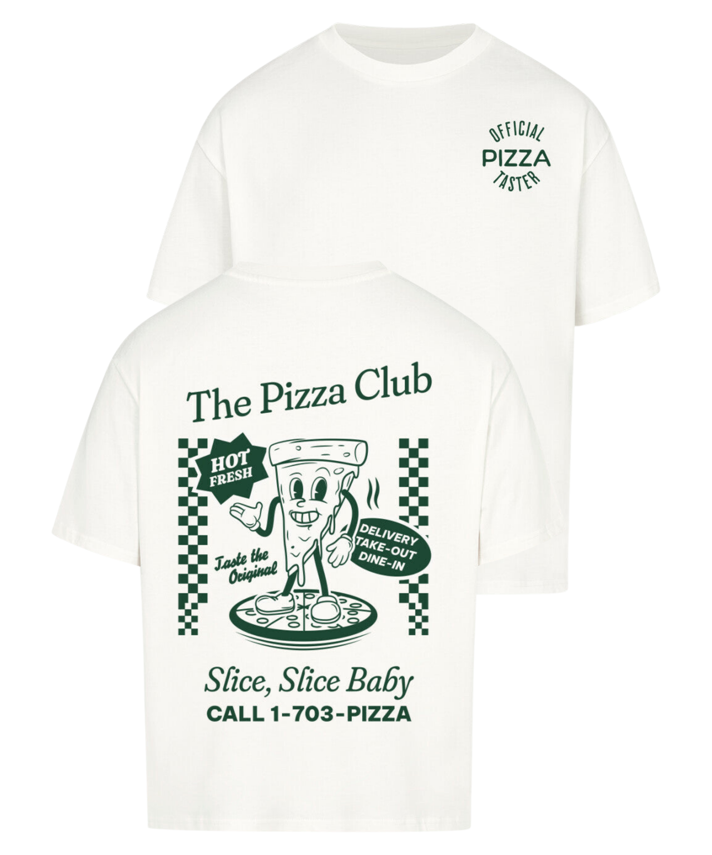 Urban Tag Oversized T-Shirt – "The Pizza Club"