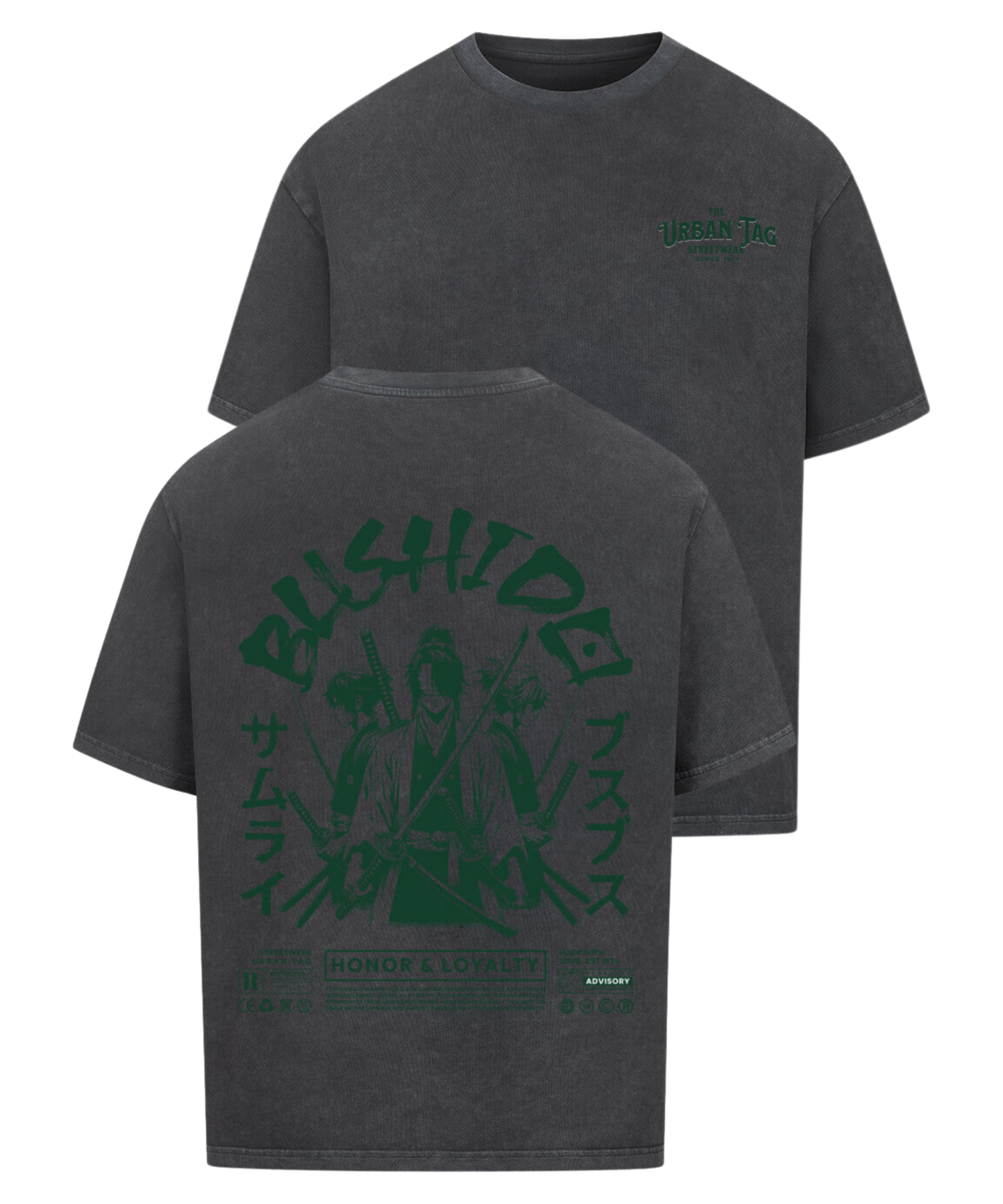 Urban Tag Oversized T-Shirt – "Bushido Samurai"