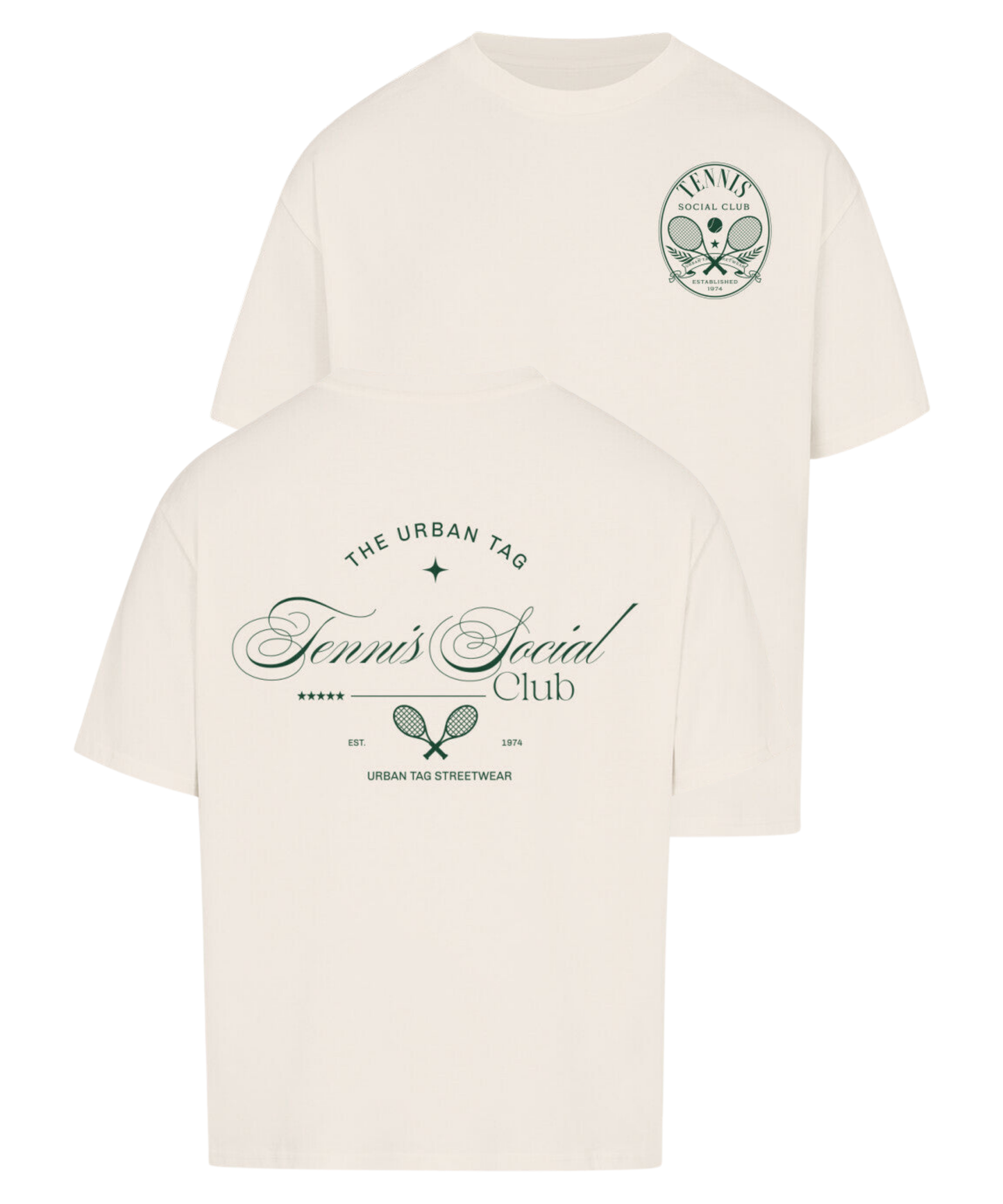 Urban Tag Oversized T-Shirt – "Tennis Social Club"