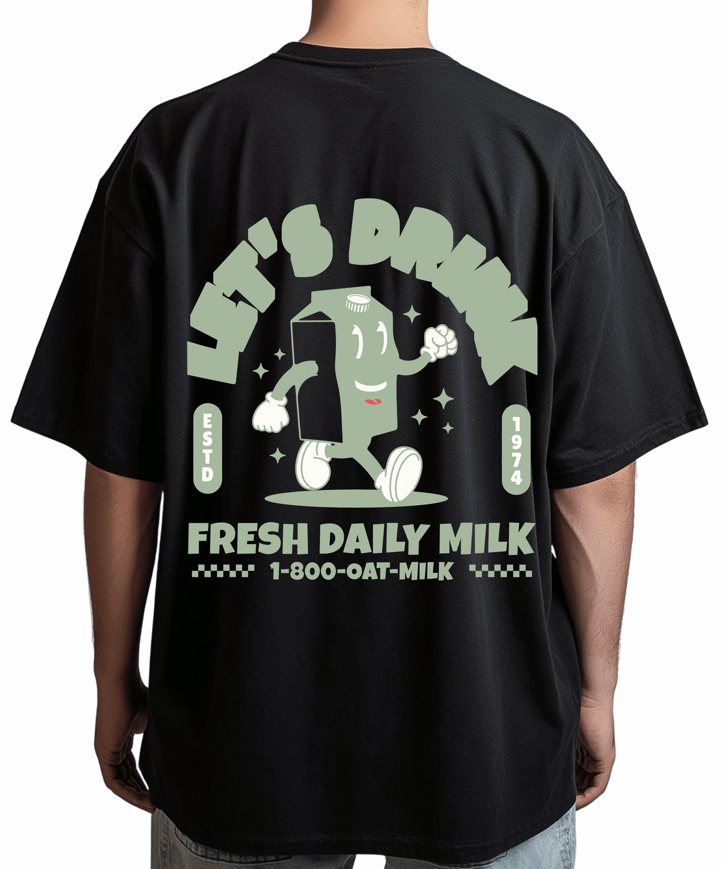 Urban Tag Oversized T-Shirt – "Fresh Daily Milk"