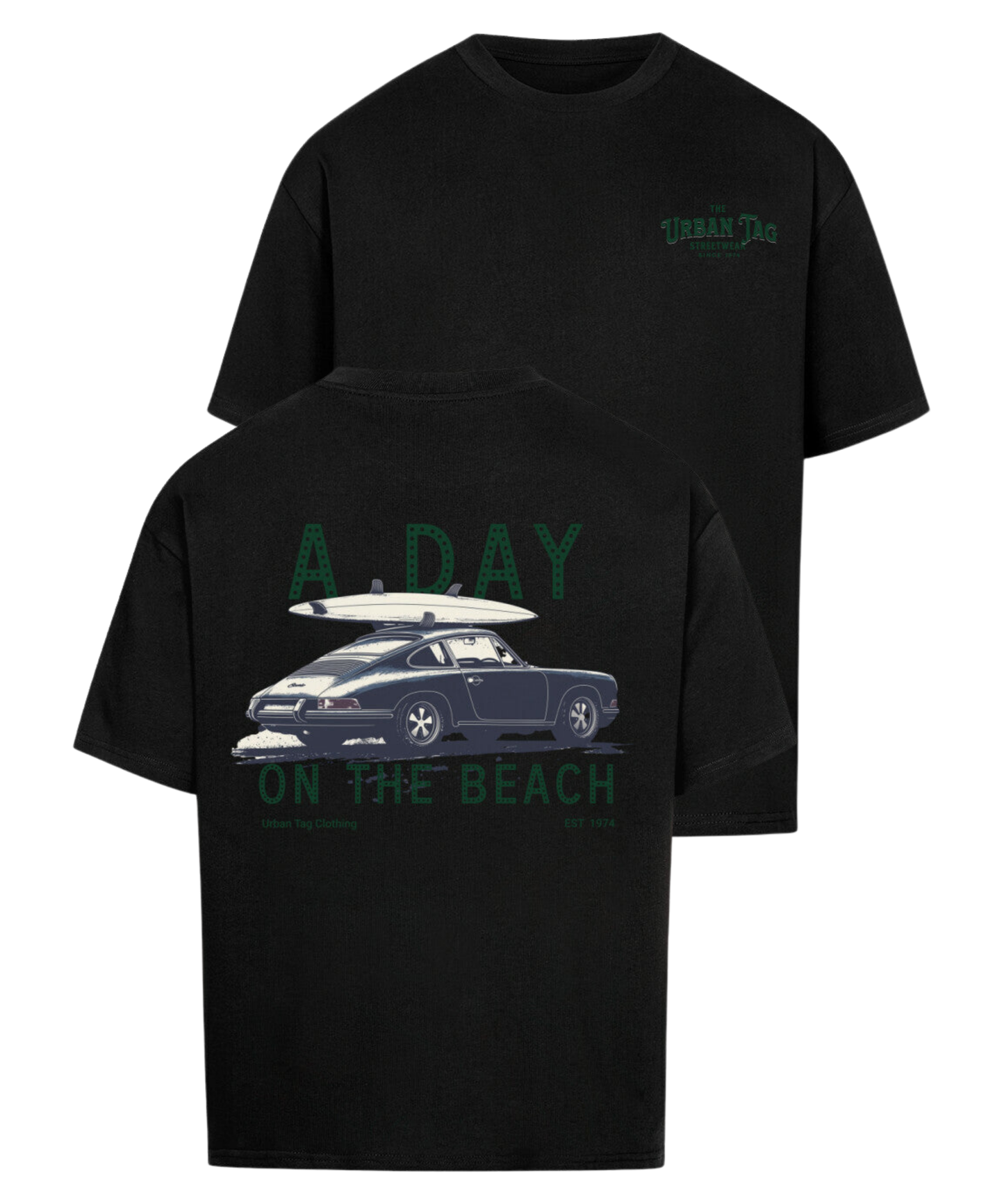 Urban Tag Oversized T-Shirt – "A Day on the Beach"
