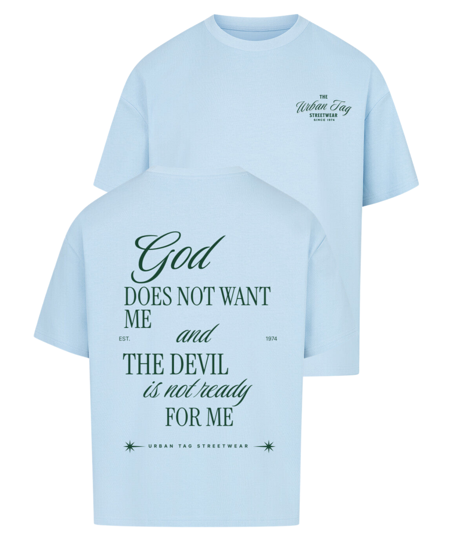 Urban Tag Oversized T-Shirt – "God & Devil"