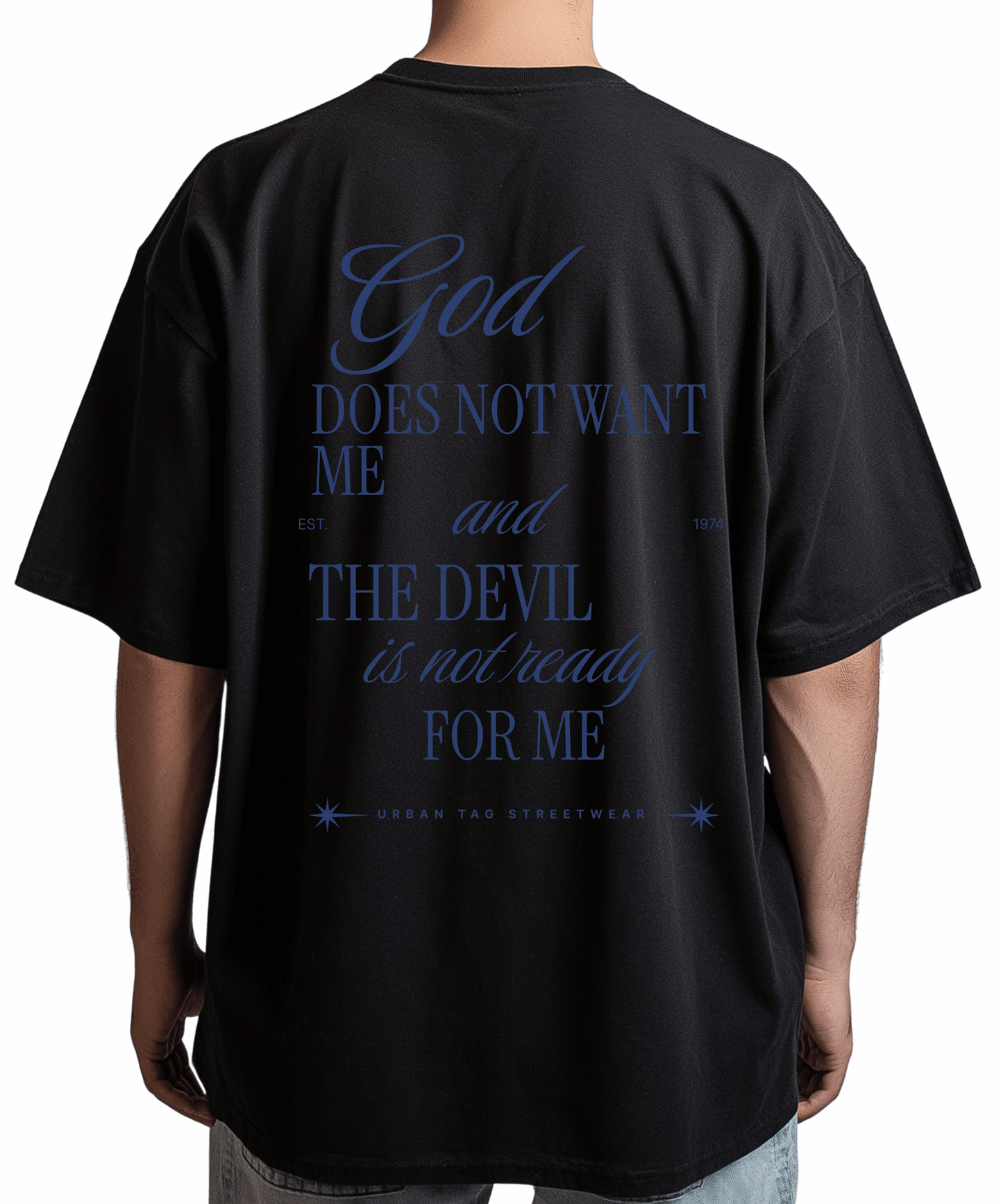 Urban Tag Oversized T-Shirt – "God & Devil"