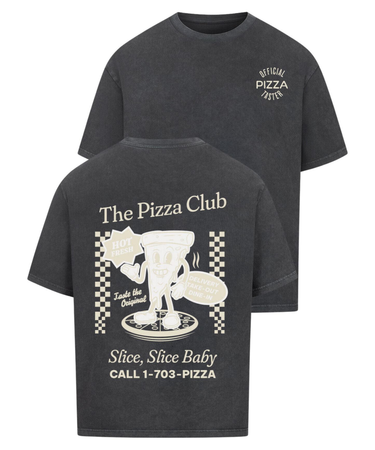 Urban Tag Oversized T-Shirt – "The Pizza Club"