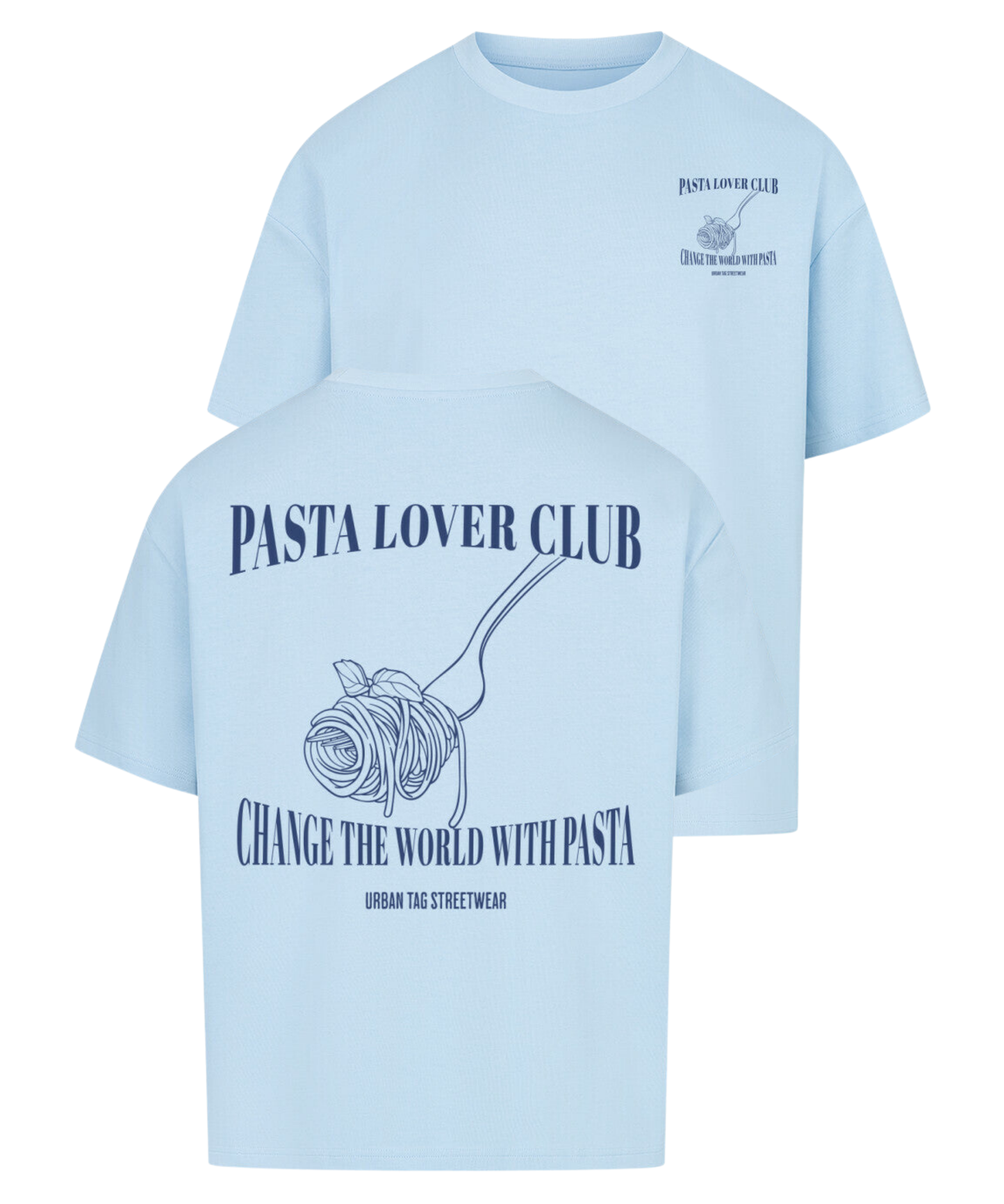 Urban Tag Oversized T-Shirt – "Pasta Lover Club"