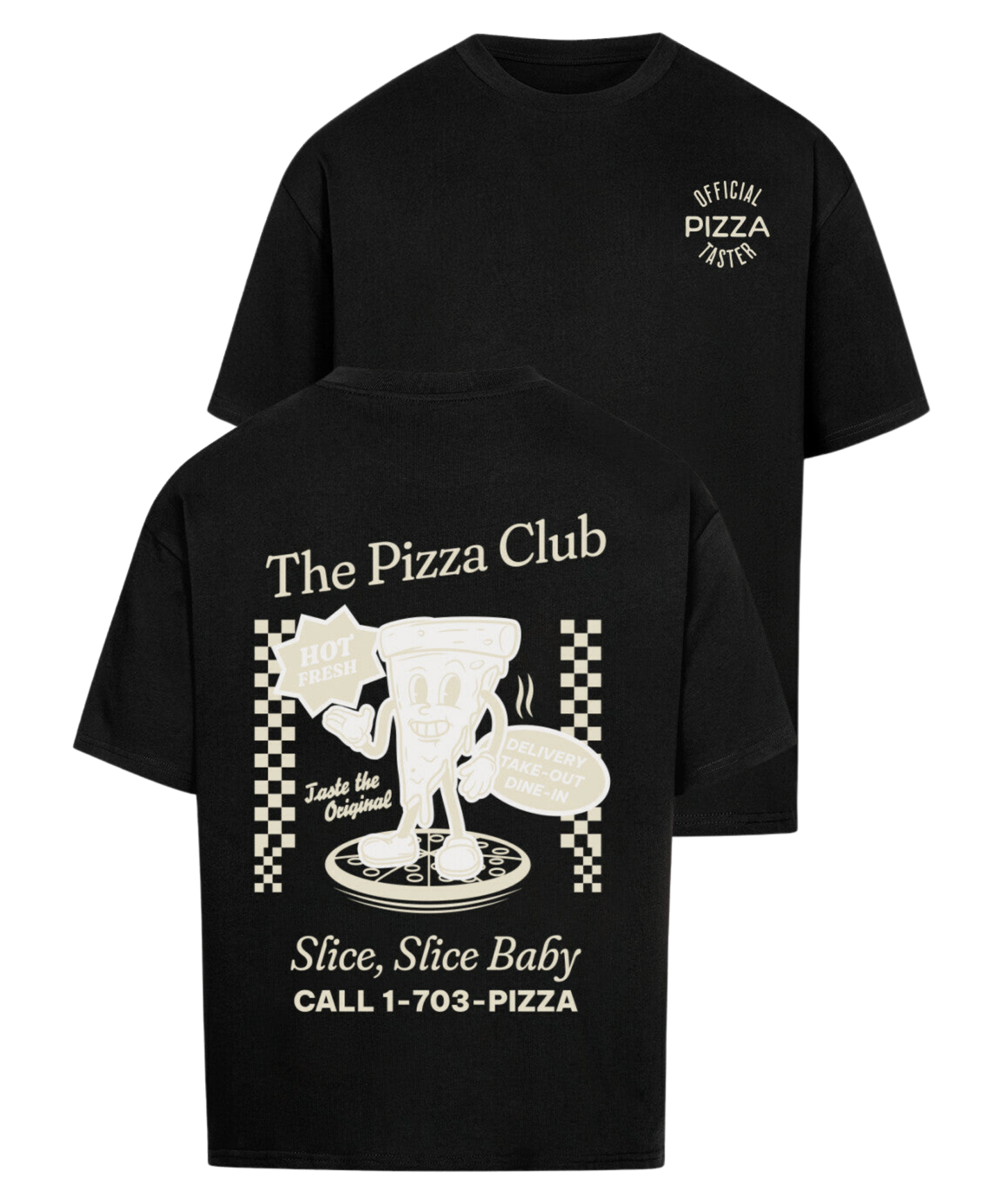 Urban Tag Oversized T-Shirt – "The Pizza Club"