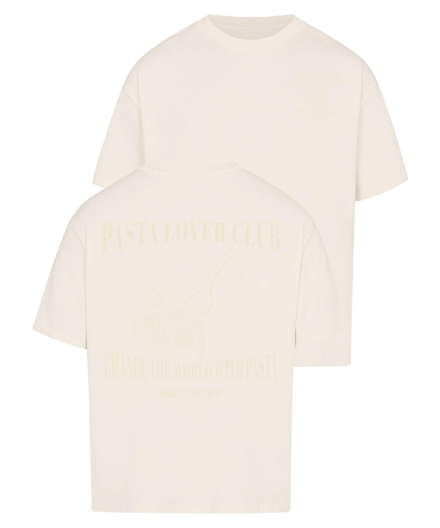 Urban Tag Oversized T-Shirt – "Pasta Lover Club"