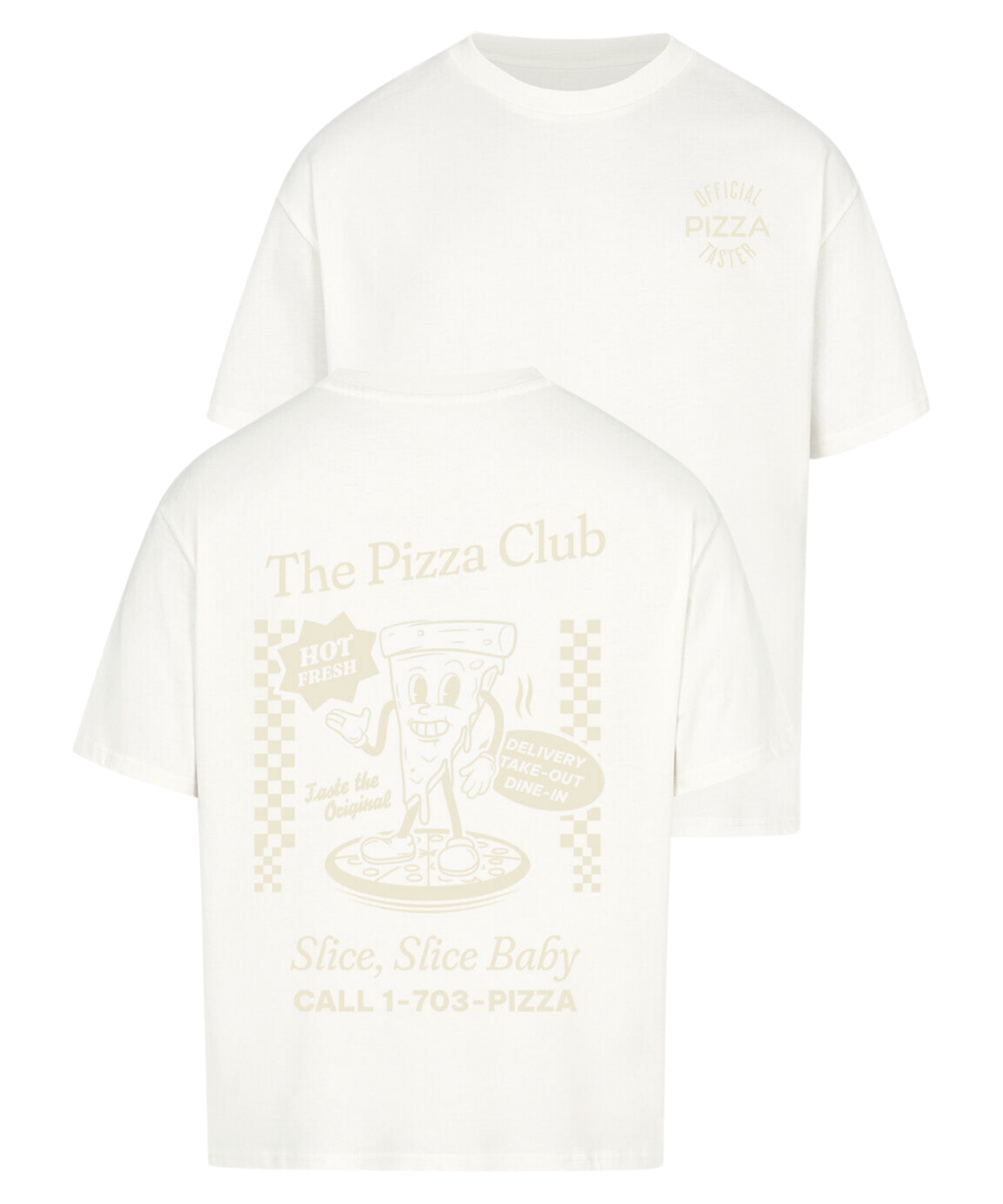Urban Tag Oversized T-Shirt – "The Pizza Club"
