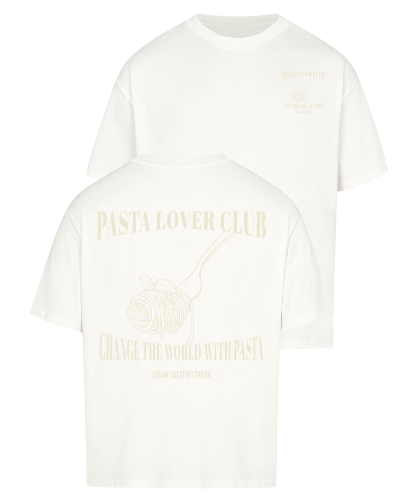 Urban Tag Oversized T-Shirt – "Pasta Lover Club"