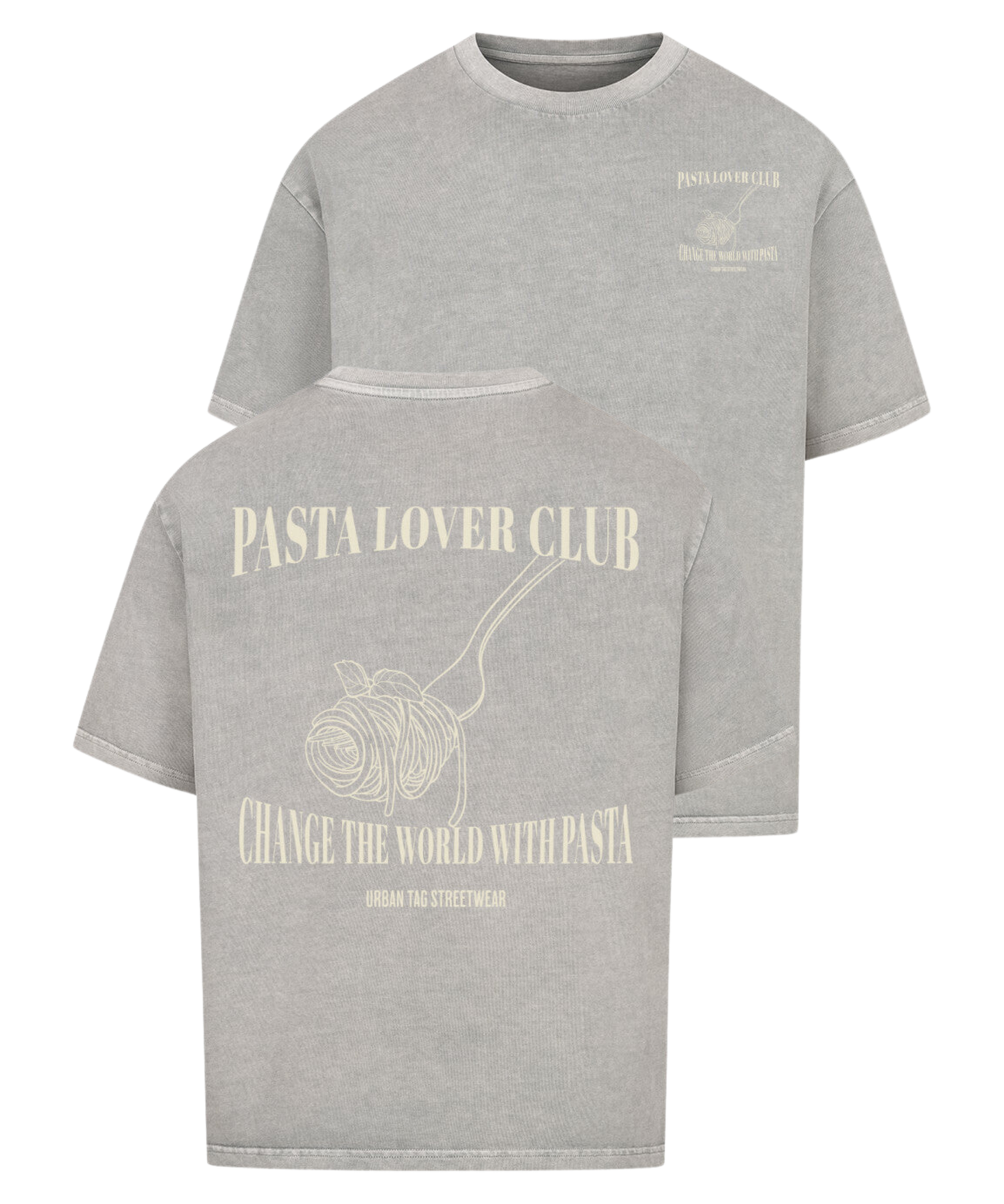 Urban Tag Oversized T-Shirt – "Pasta Lover Club"