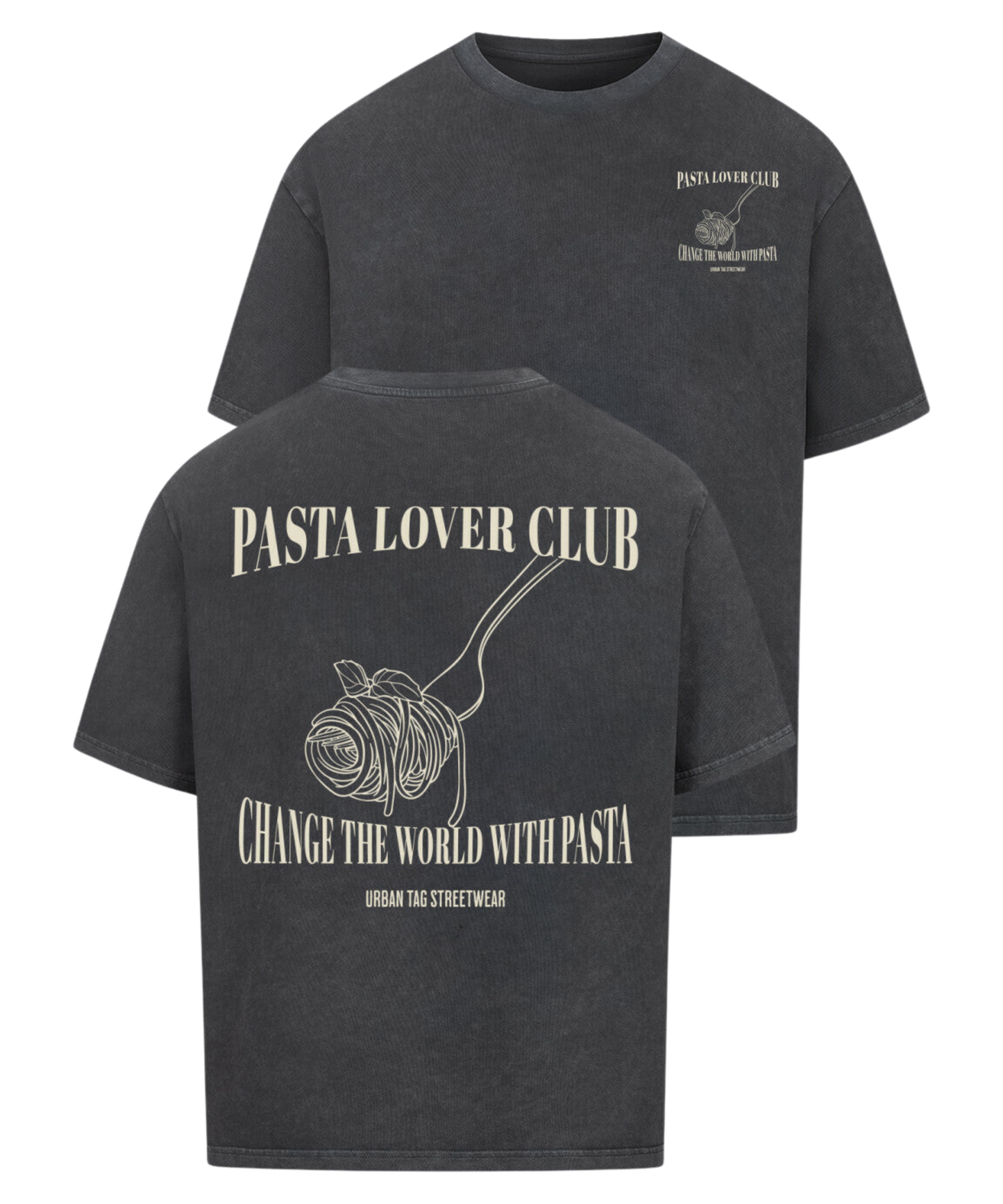 Urban Tag Oversized T-Shirt – "Pasta Lover Club"