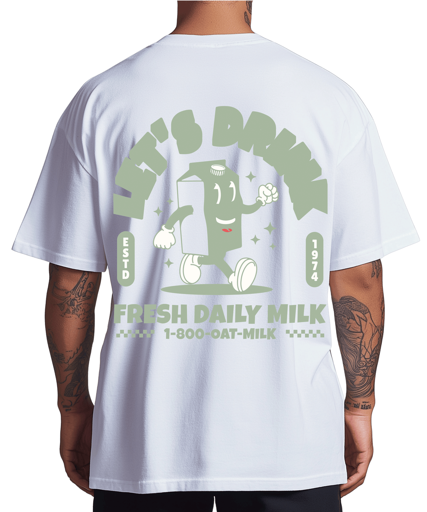 Urban Tag Oversized T-Shirt – "Fresh Daily Milk"