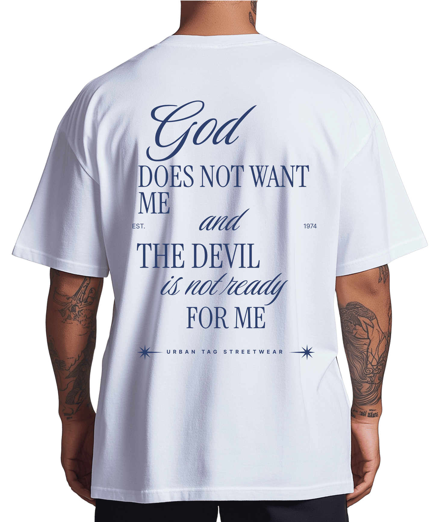 Urban Tag Oversized T-Shirt – "God & Devil"