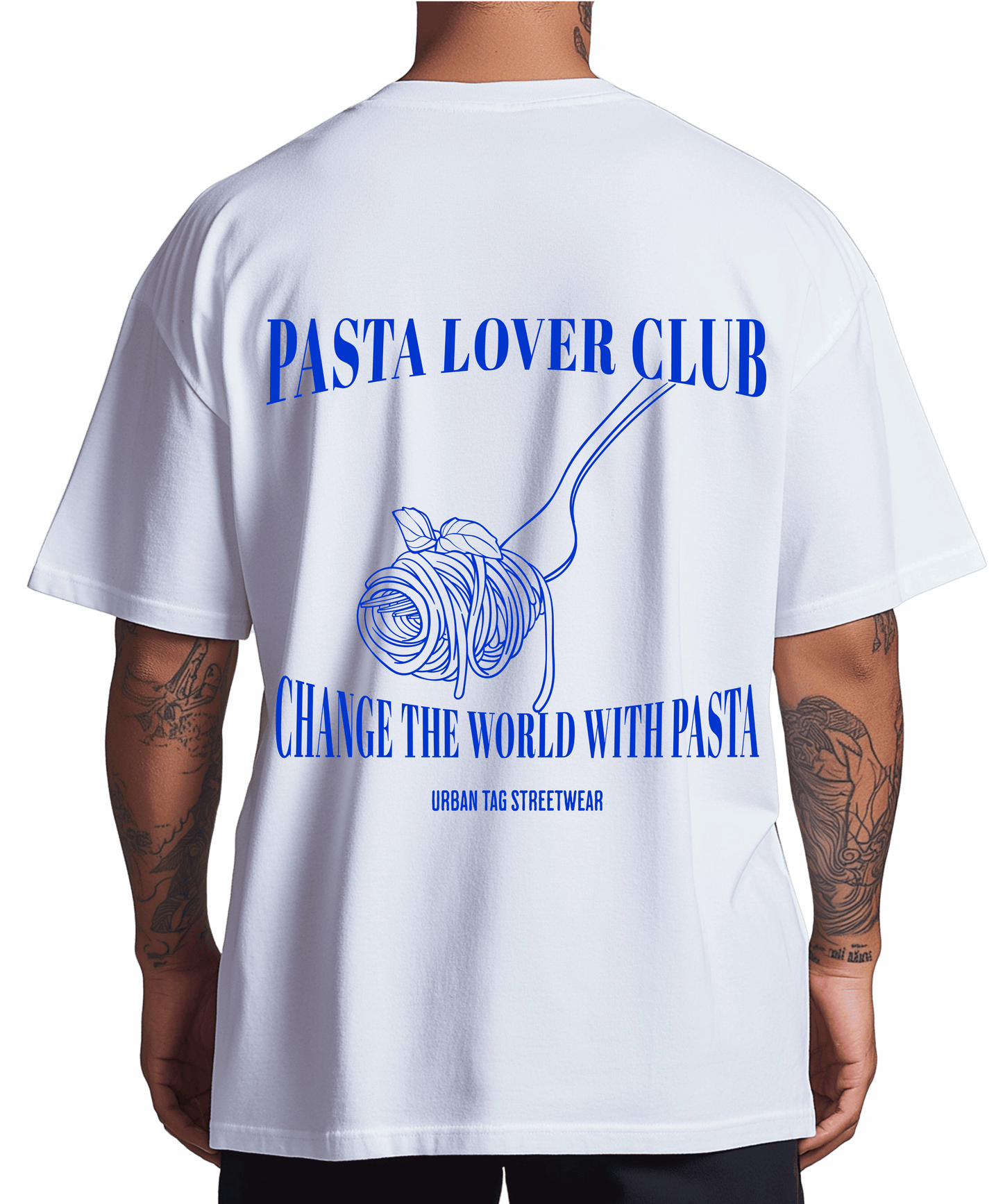 Urban Tag Oversized T-Shirt – "Pasta Lover Club"