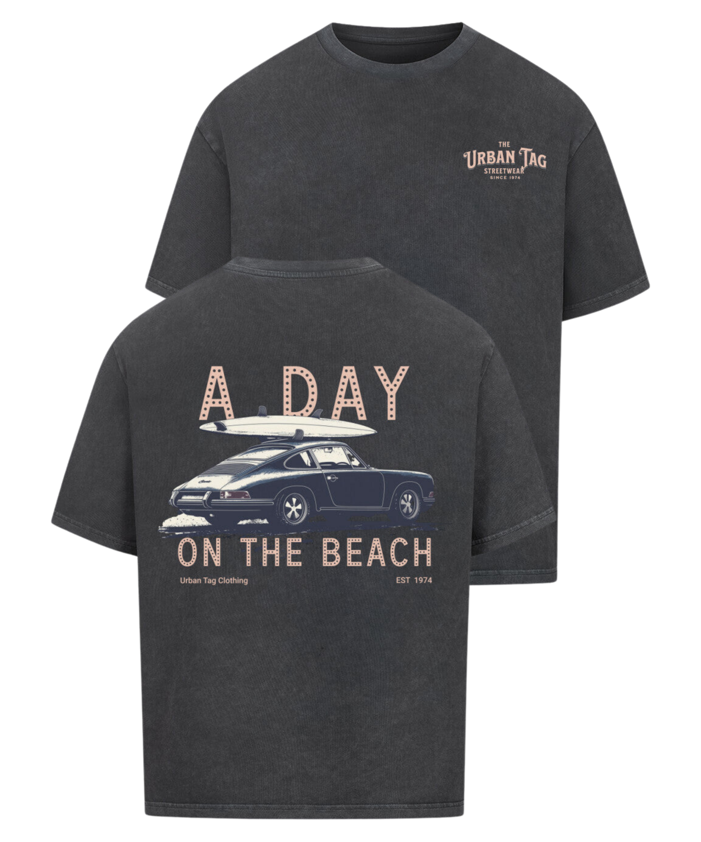 Urban Tag Oversized T-Shirt – "A Day on the Beach"