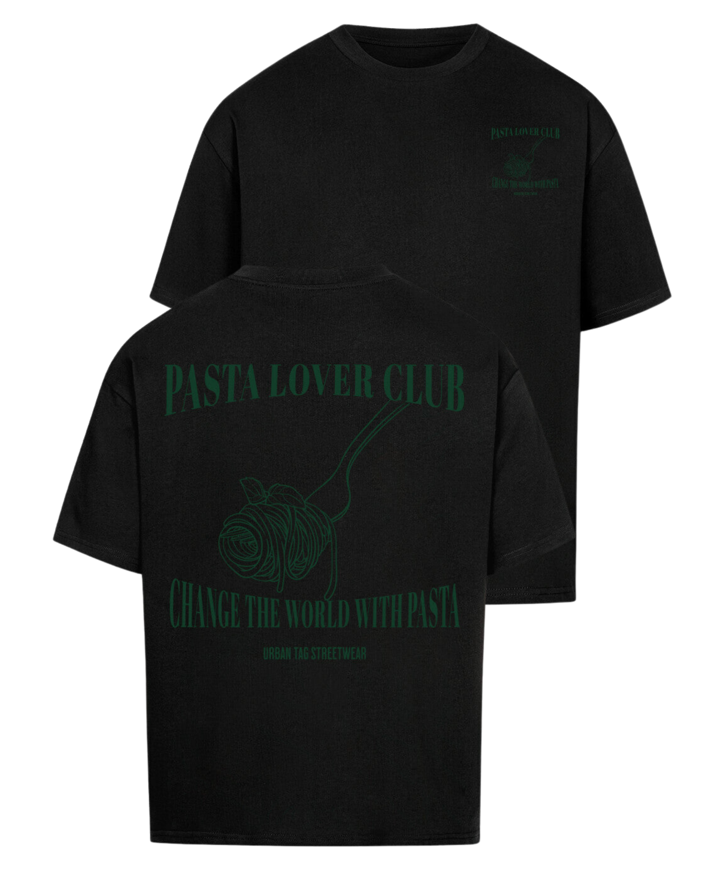 Urban Tag Oversized T-Shirt – "Pasta Lover Club"