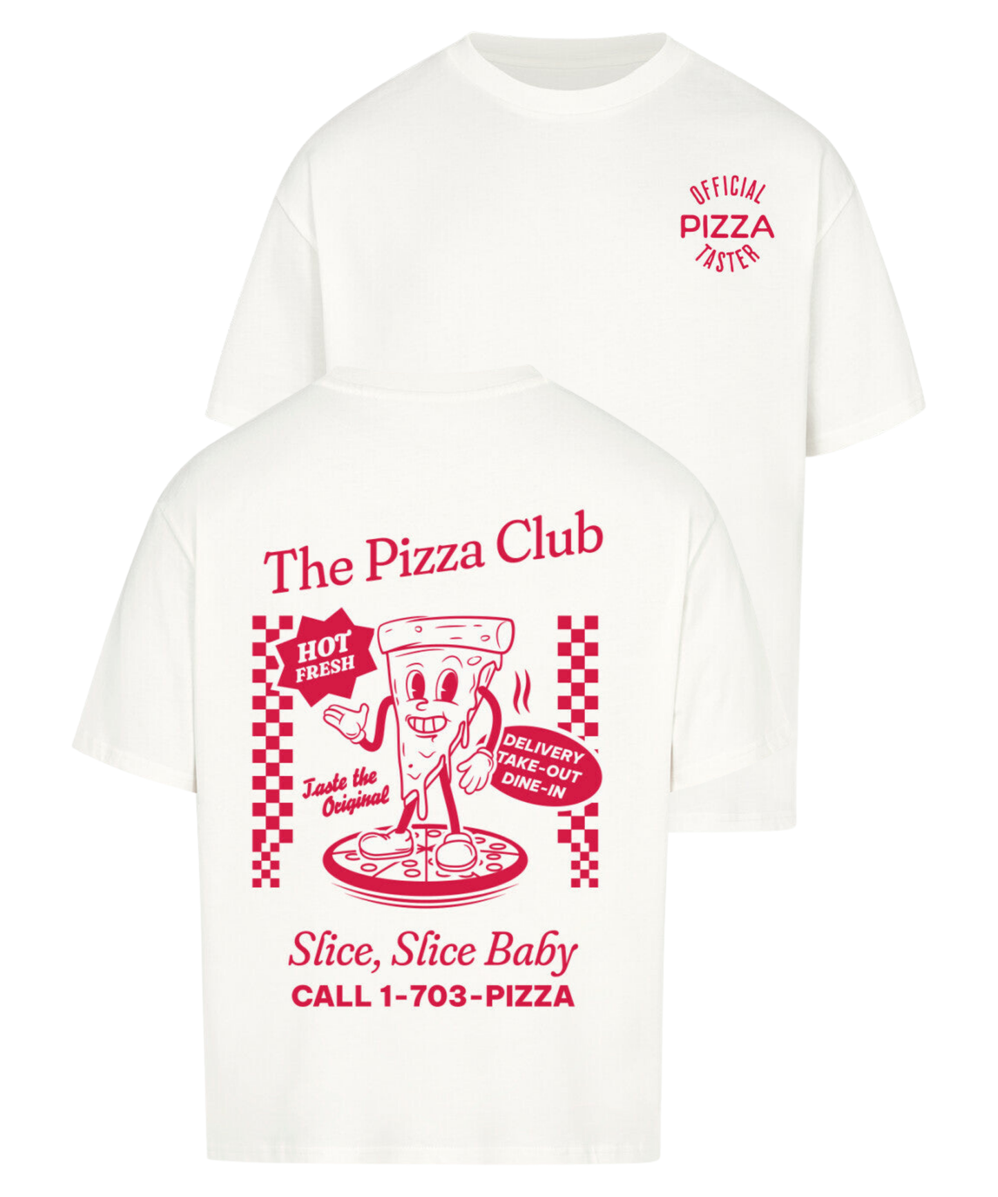 Urban Tag Oversized T-Shirt – "The Pizza Club"