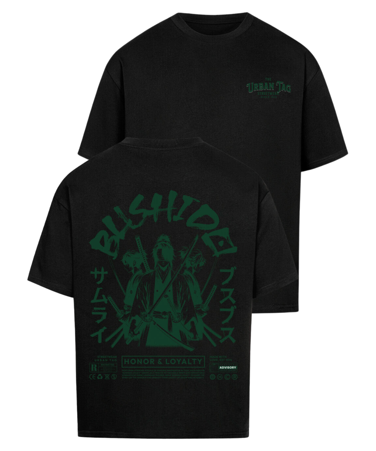 Urban Tag Oversized T-Shirt – "Bushido Samurai"