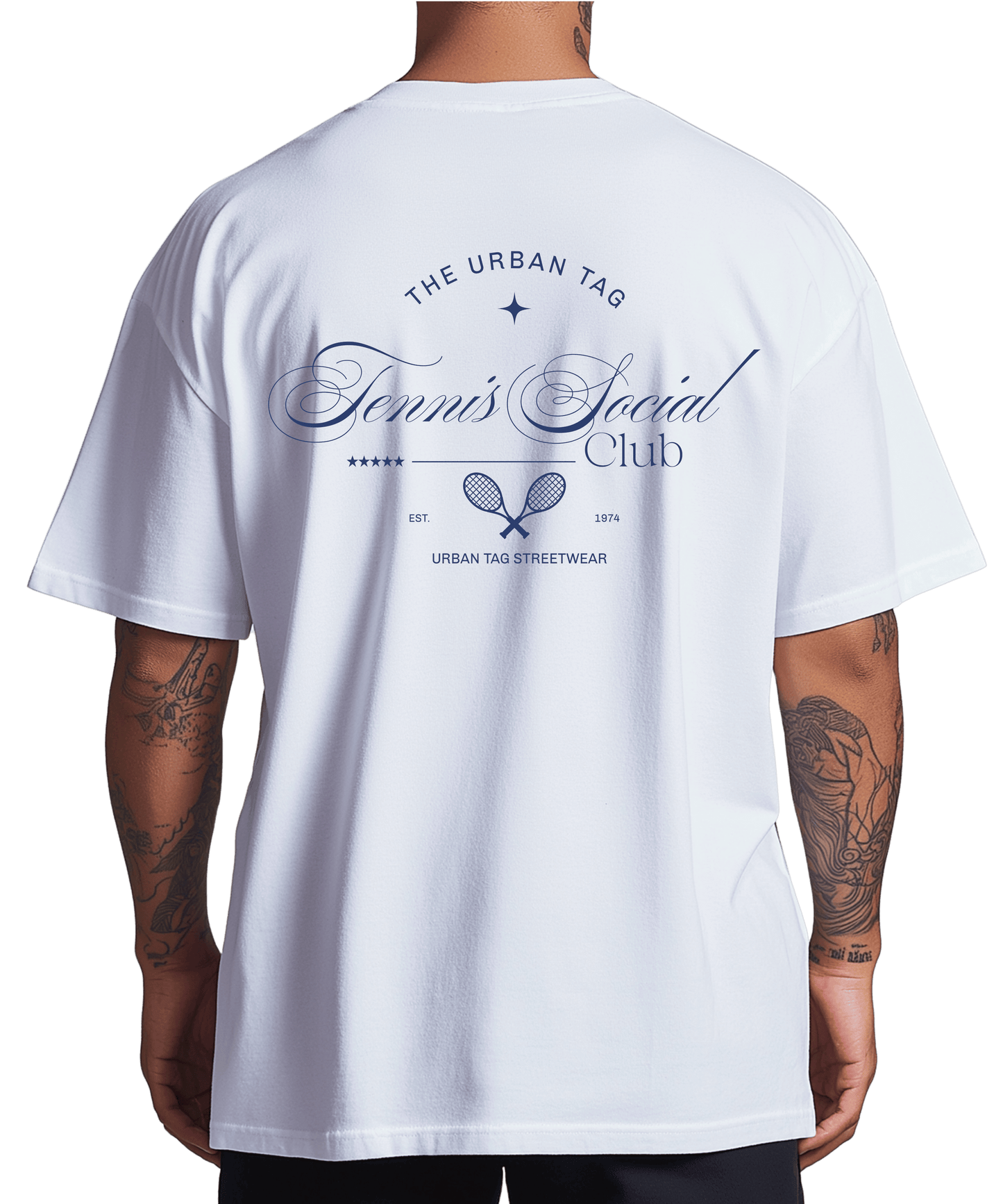 Urban Tag Oversized T-Shirt – "Tennis Social Club"