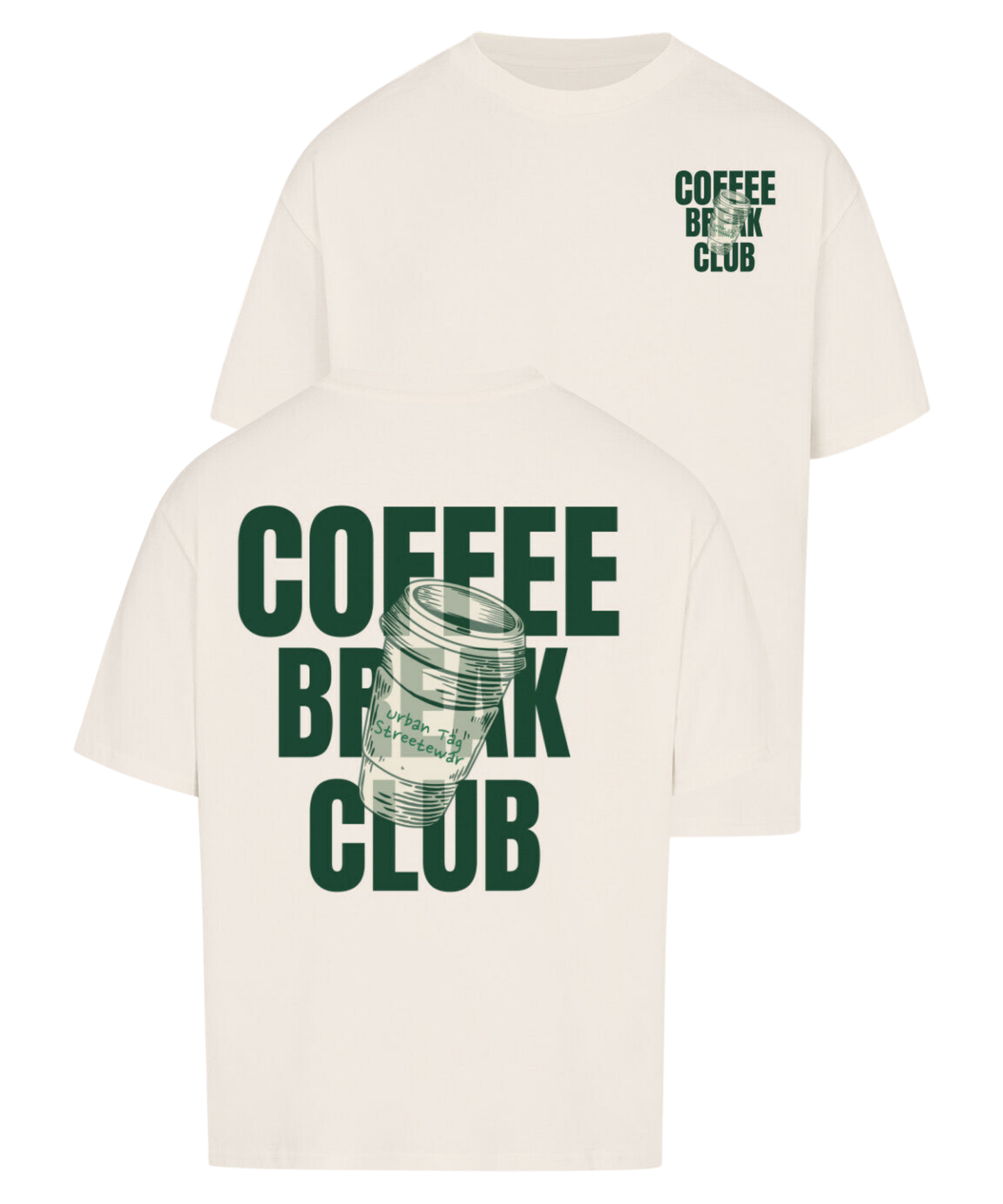 Urban Tag Oversized T-Shirt – "Coffee Break"
