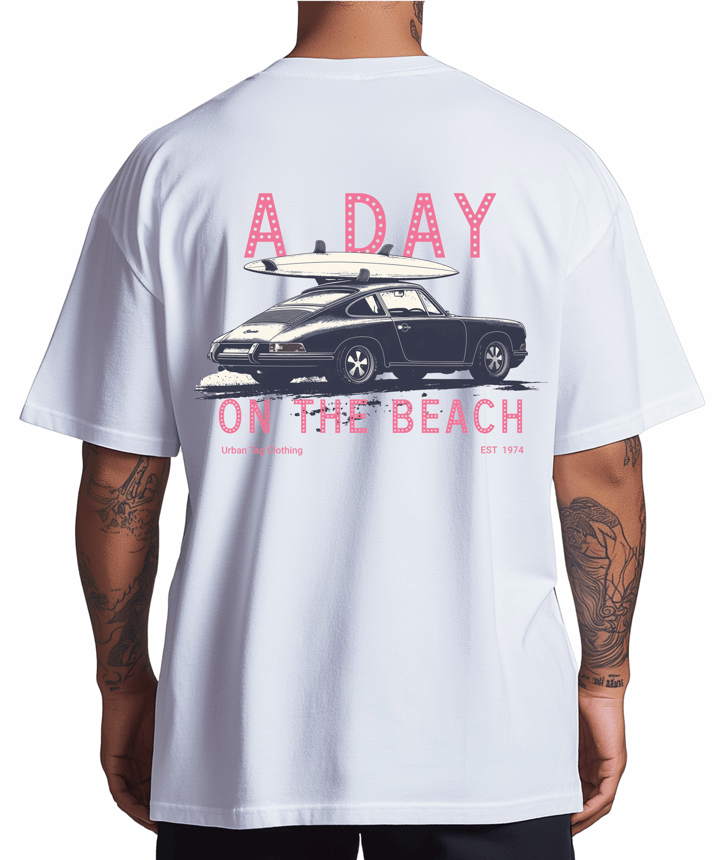 Urban Tag Oversized T-Shirt – "A Day on the Beach"